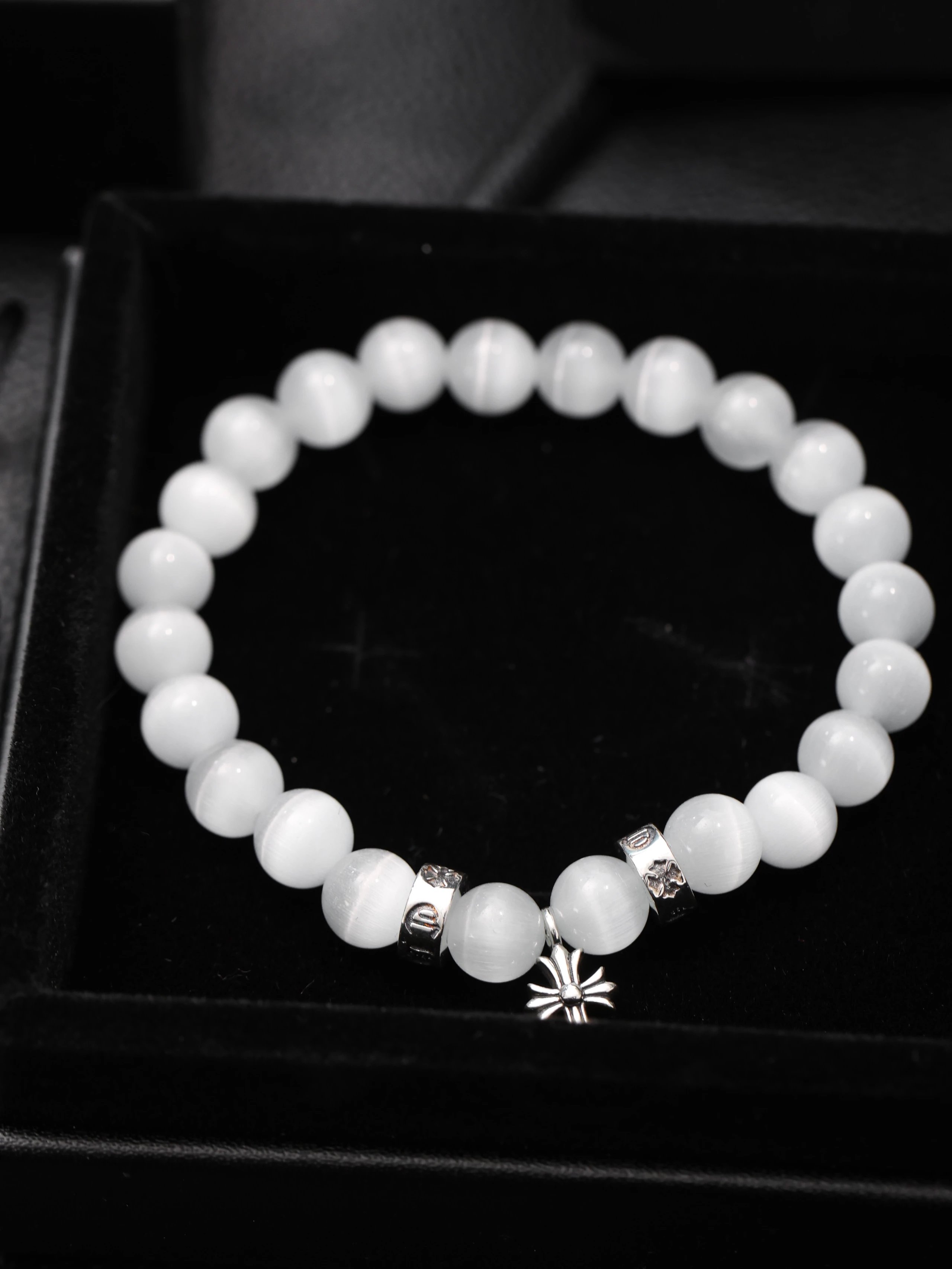 Item ID 8374 Chrome-Hearts- Crow heart - Classic - opal bracelet - Sterling Silver