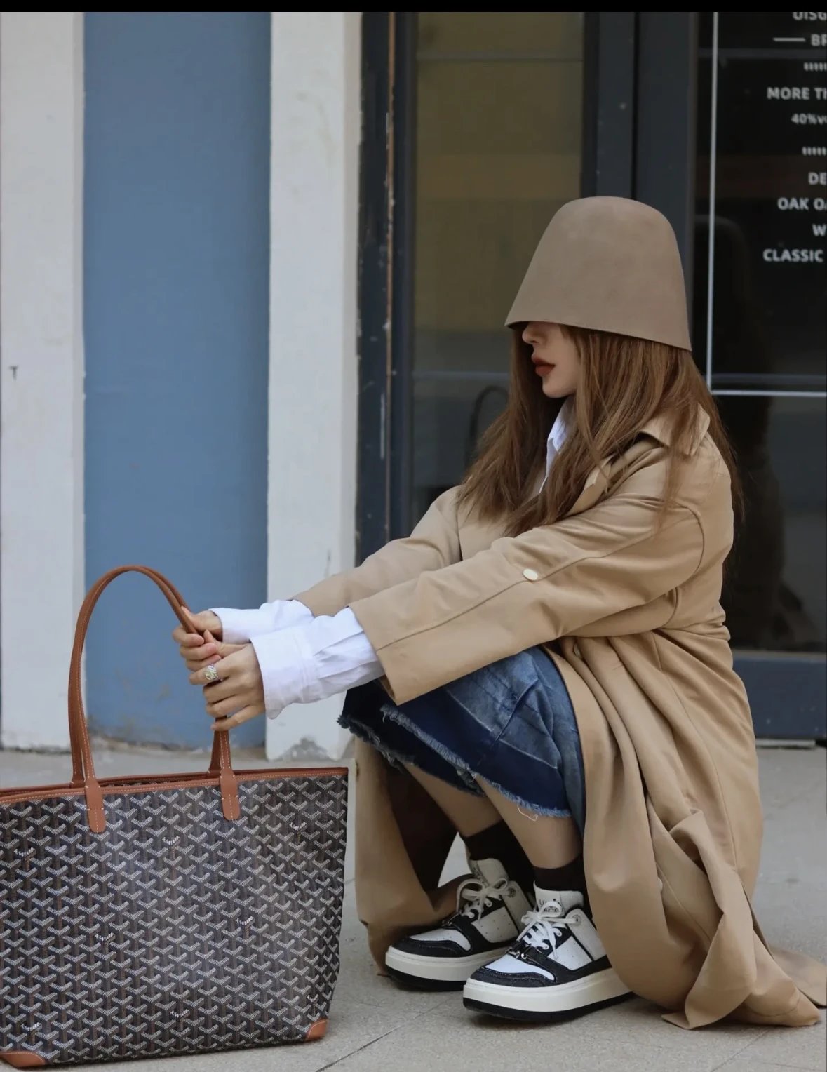 Item ID 8477 GOYARD“ Imported coated canvas ” Presbyopia full of prints - calfskin