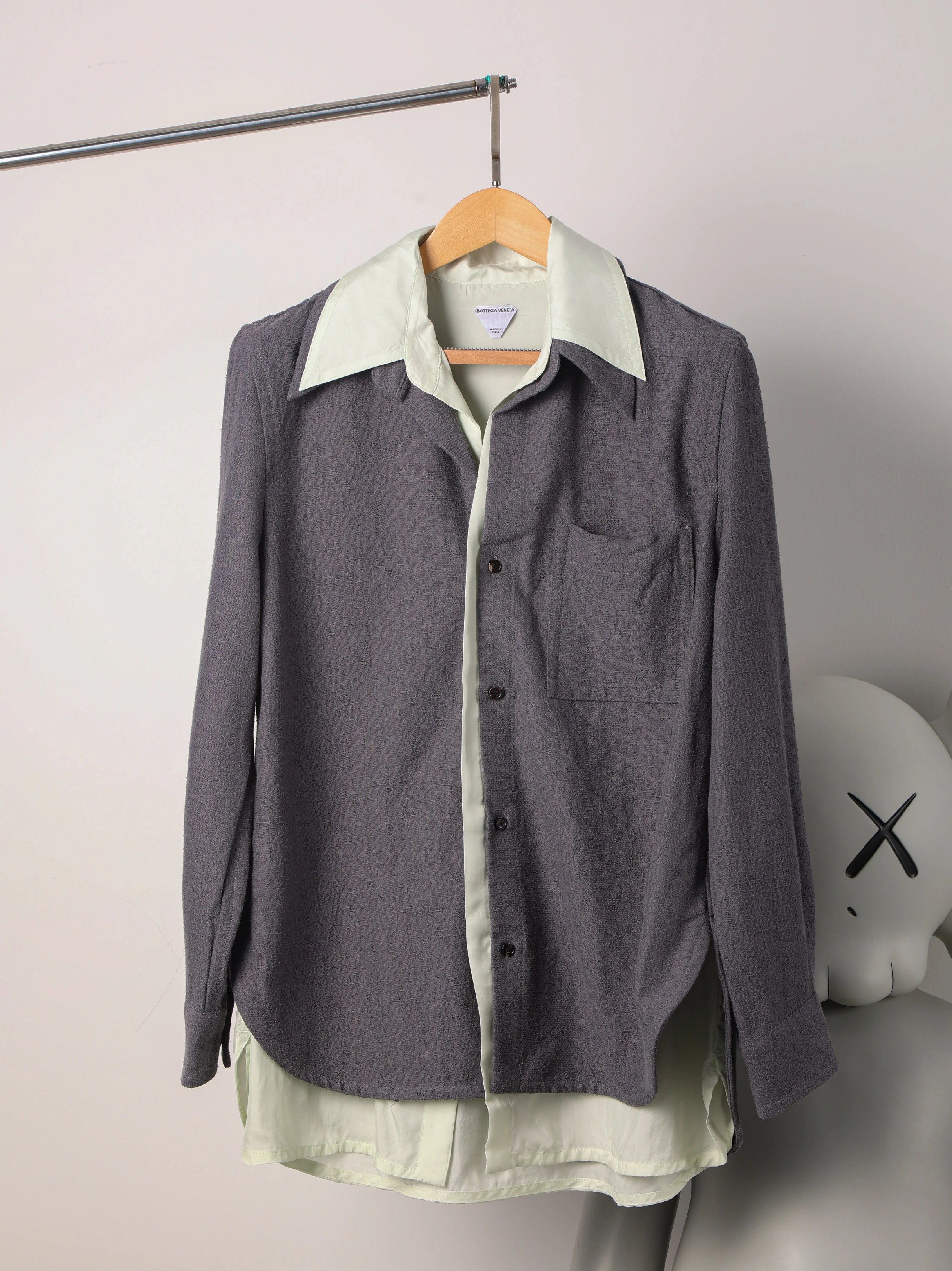 Item ID 8214 Botteg@-Venet @-Baotijia-2023S - Fake two-piece woven shirt jacket - D