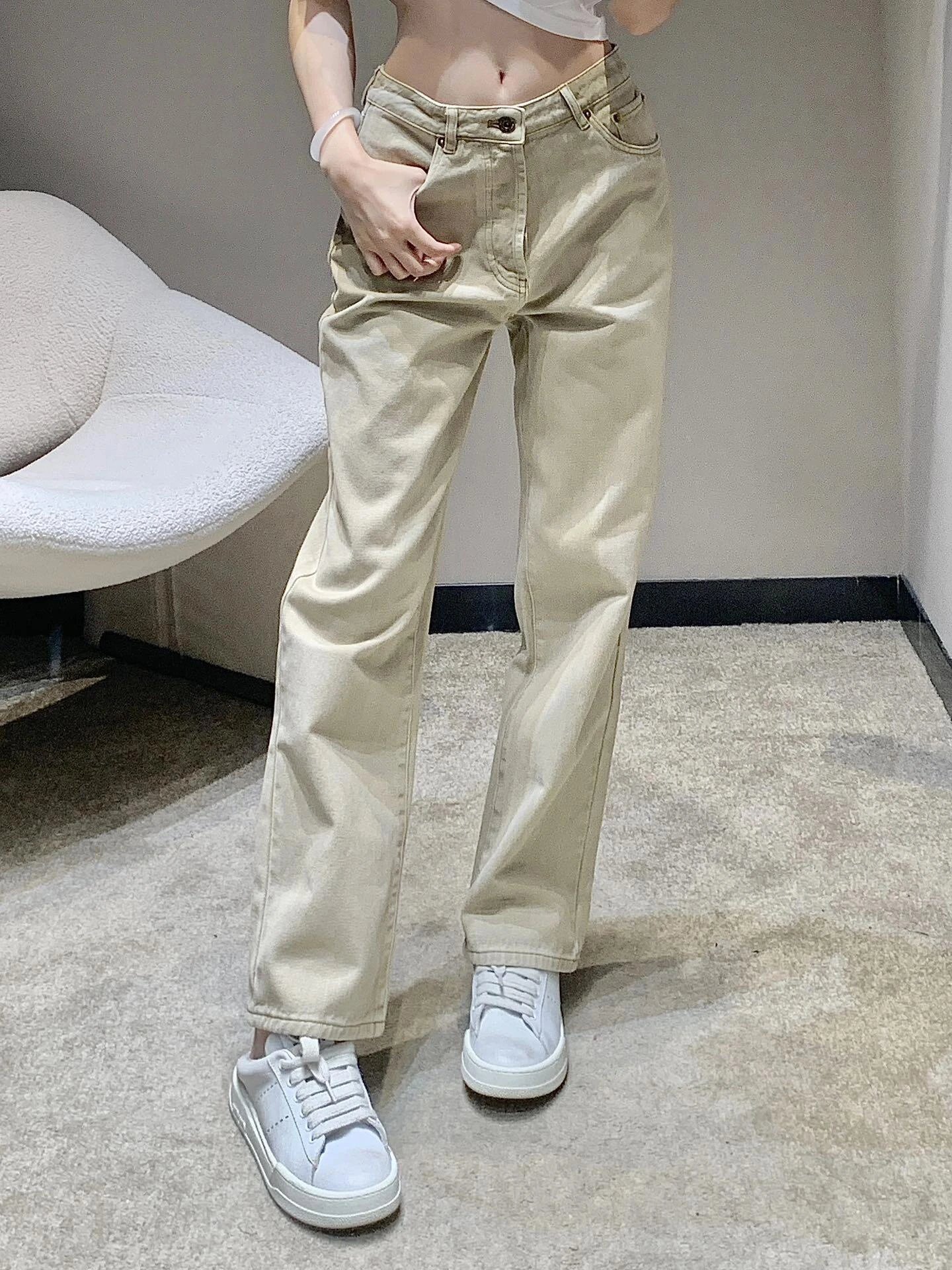 Item ID 8353 M1uM1u-Mumu-2023FW Classic Edition -14 oz Cotton Twill Jeans - Embroid