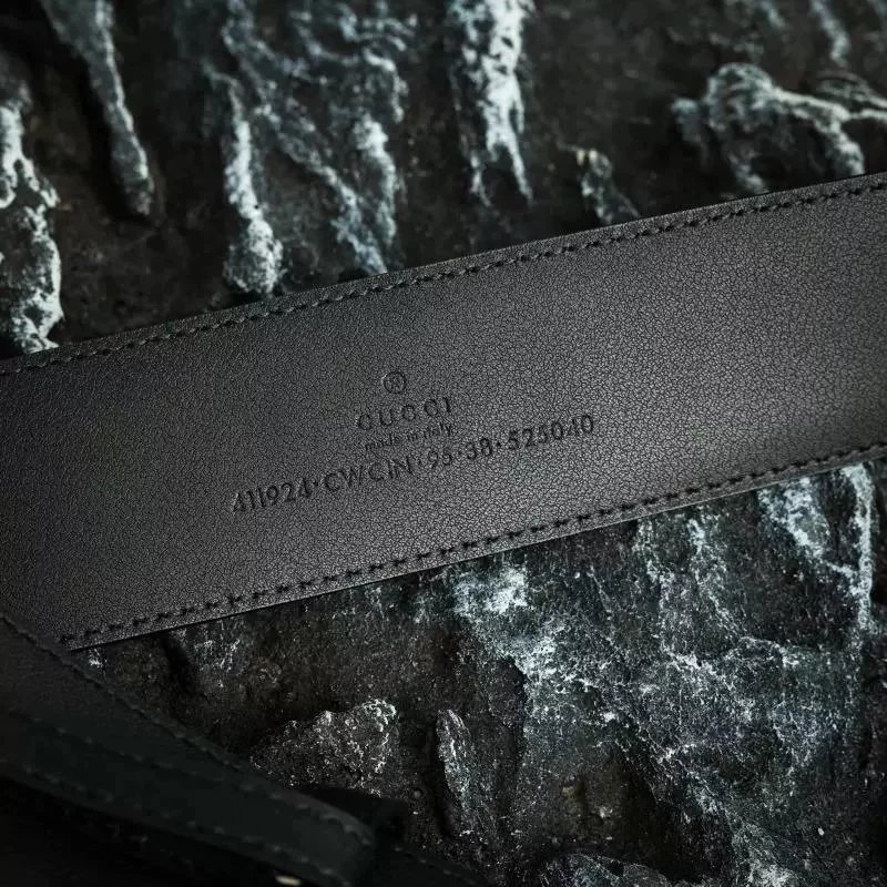 Item ID 8396 GUC belt - pair G logo logo belt - Classic old flower embossed black b