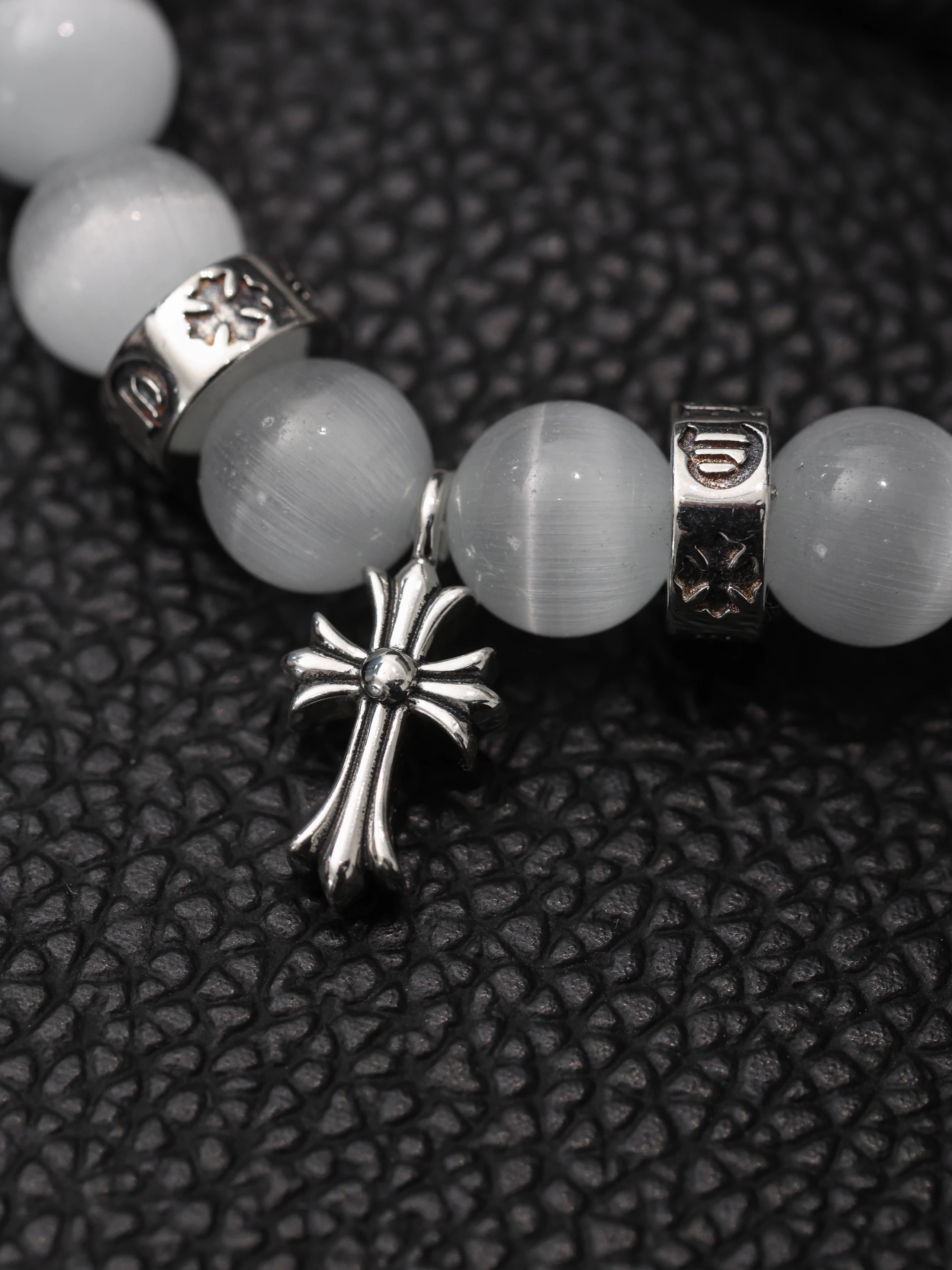 Item ID 8374 Chrome-Hearts- Crow heart - Classic - opal bracelet - Sterling Silver