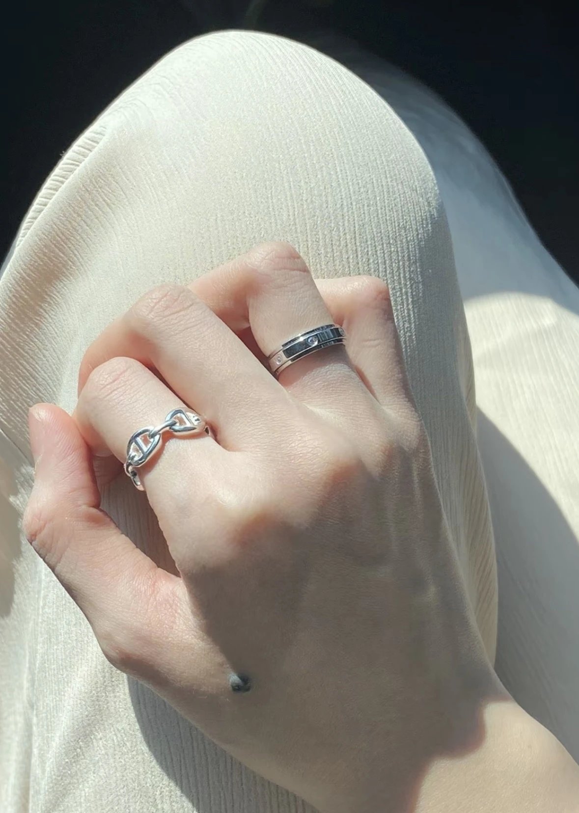 Item ID 8367 -Chaine-d'Ancre-Enchainee- ring -925 pure silver -925 silver - ring