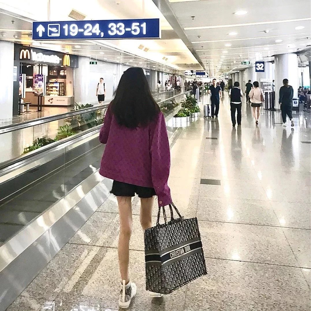 Item ID 8476 Full printed Jacquard Dior - Old Flower Series - Jacquard Tote Bag - L