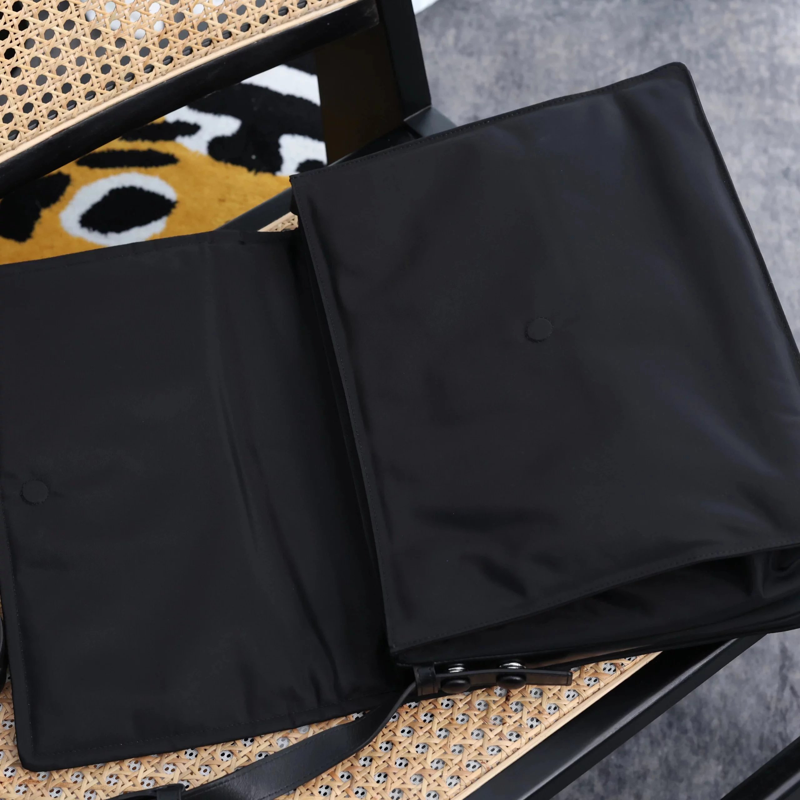 Item ID 8505 Prad invite collaboration - Retro flip bag, nylon bag, large briefcase