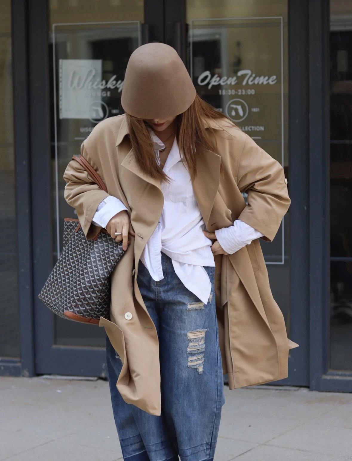 Item ID 8477 GOYARD“ Imported coated canvas ” Presbyopia full of prints - calfskin