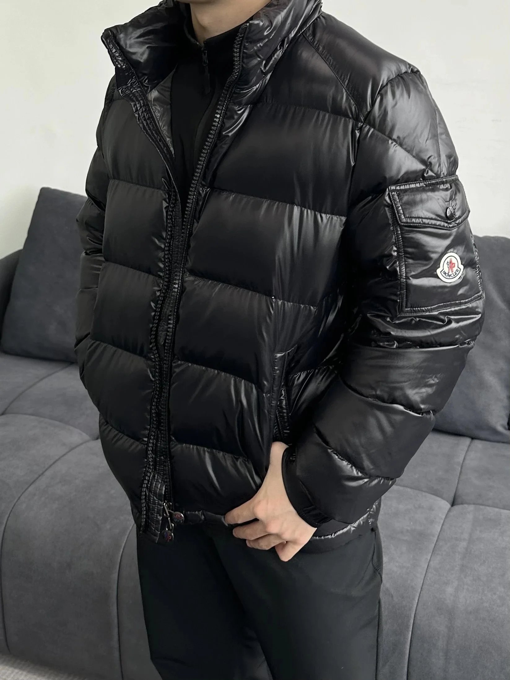 Item ID 8123 M0NCLER - Mound Mouth - Maya Maire Series -90 Velvet Making - Hooded B