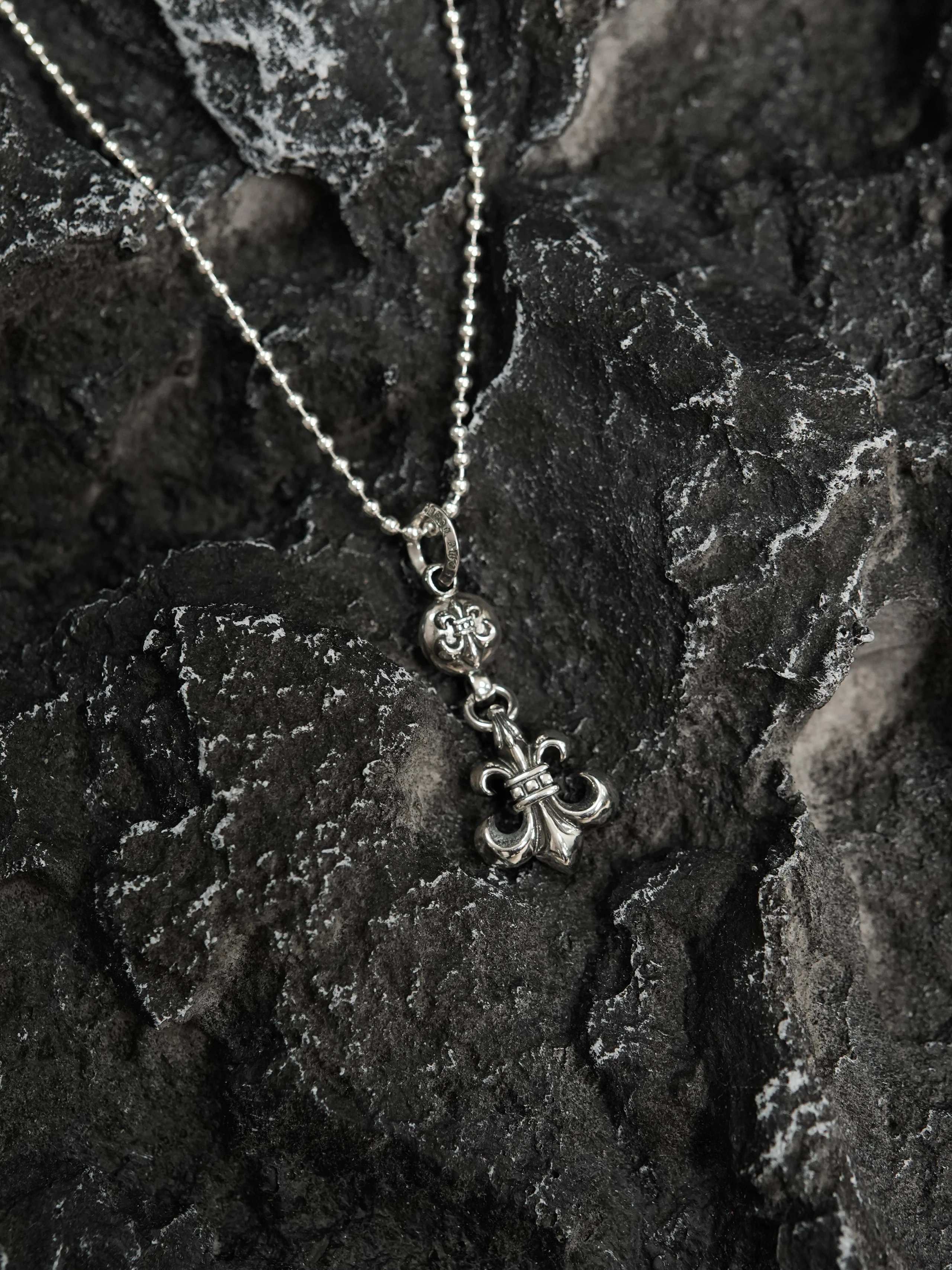 Item ID 8378 Crow heart -“ solid 925 silver ” Basic Scout Flower Single Ball -925 s