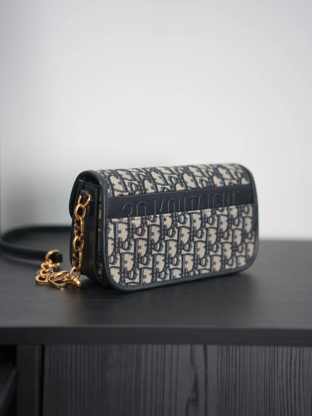 Item ID 8448 Avenue-CD- Buckle flap closure Oblique Printed fabric shoulder crossbo