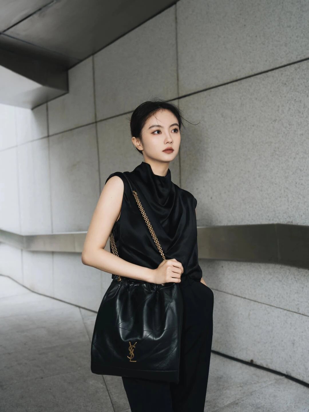 Item ID 8511 Tevs-Saint-Laurent-YSL-Jamie-4_3- lambskin tote bag - Large garbage ba