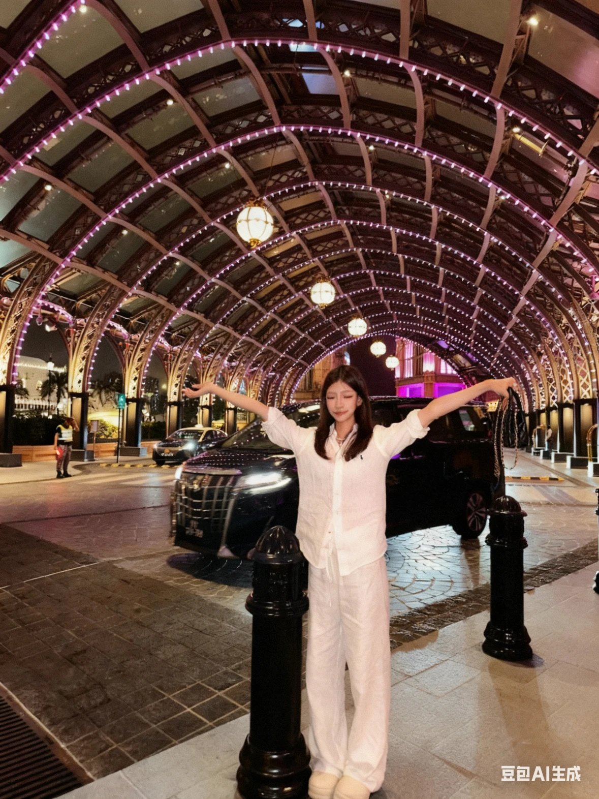 Item ID 8224 Ralph SS25 pony logo embroidered long sleeved cotton linen shirt - bla