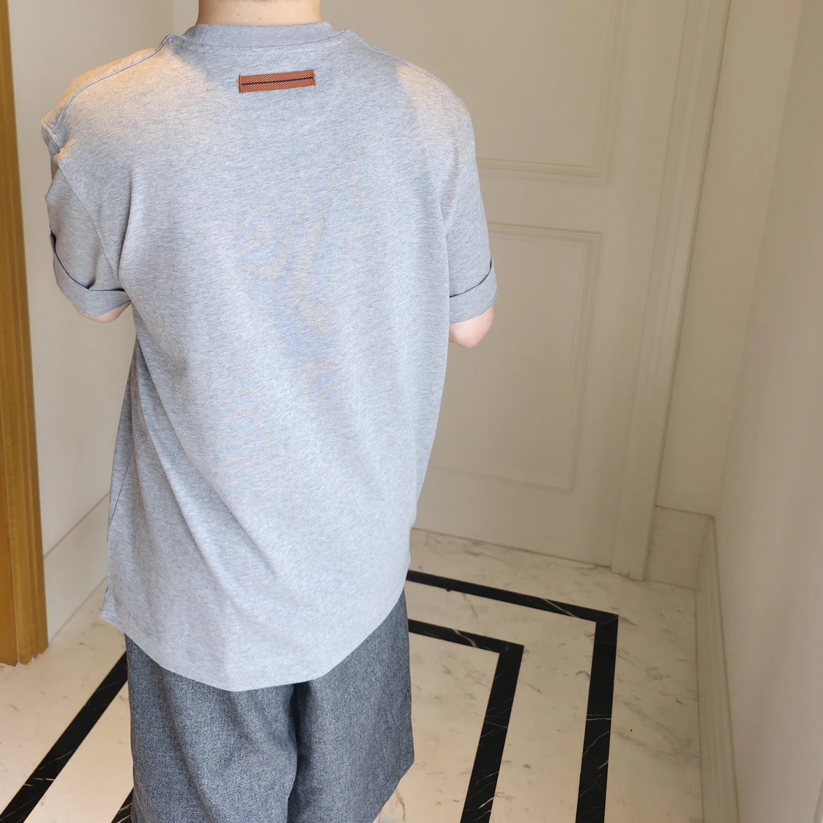 Item ID 8333 Zegna- Zegna -2024FW- Chest letter flocking heat transfer short sleeve