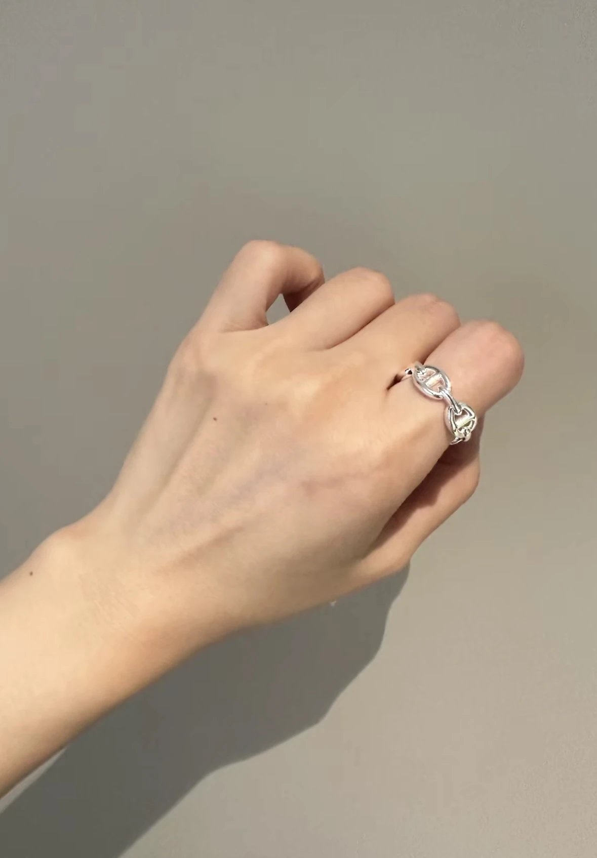 Item ID 8367 -Chaine-d'Ancre-Enchainee- ring -925 pure silver -925 silver - ring