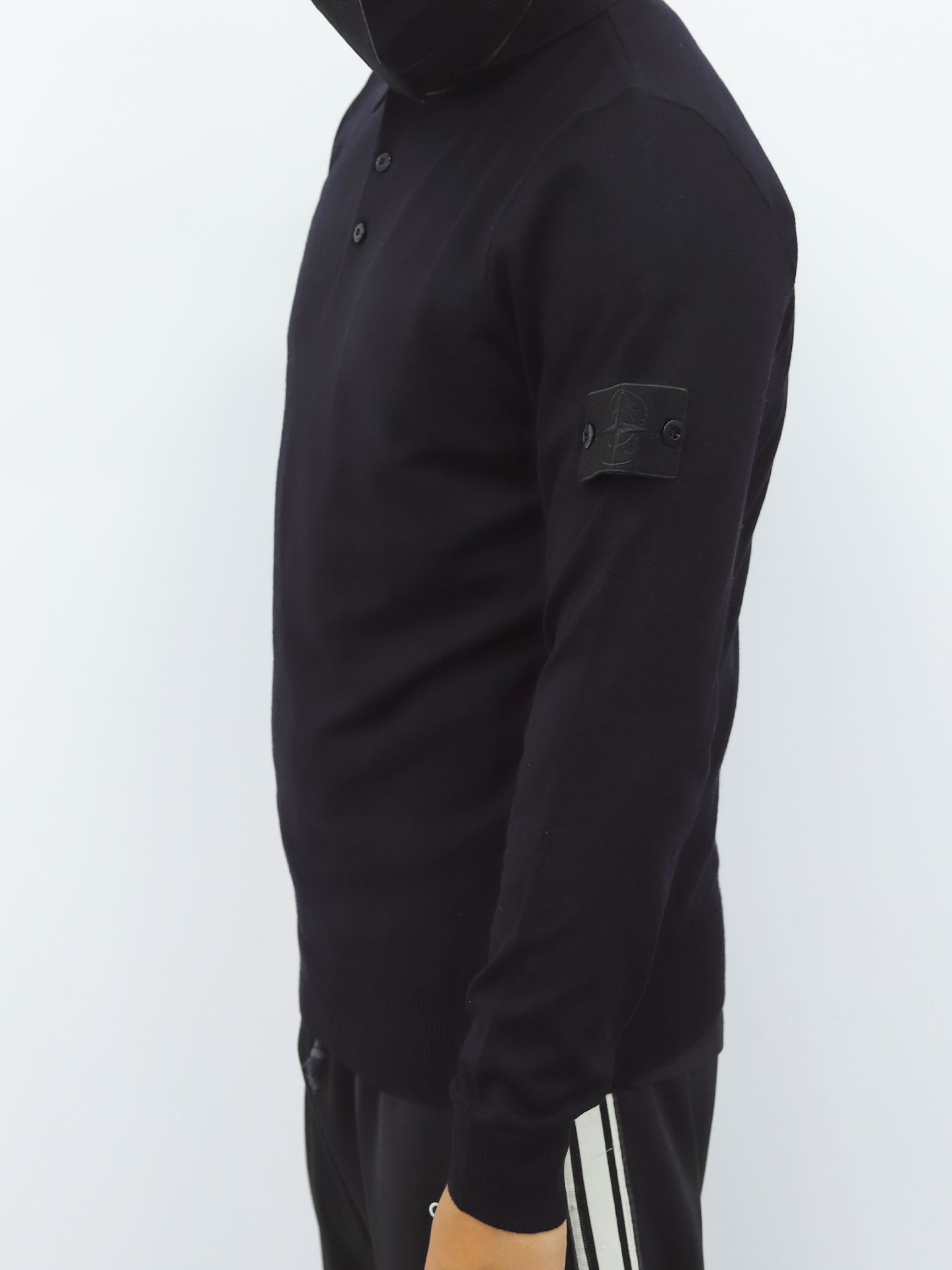 石头岛Polo毛衫 黑色