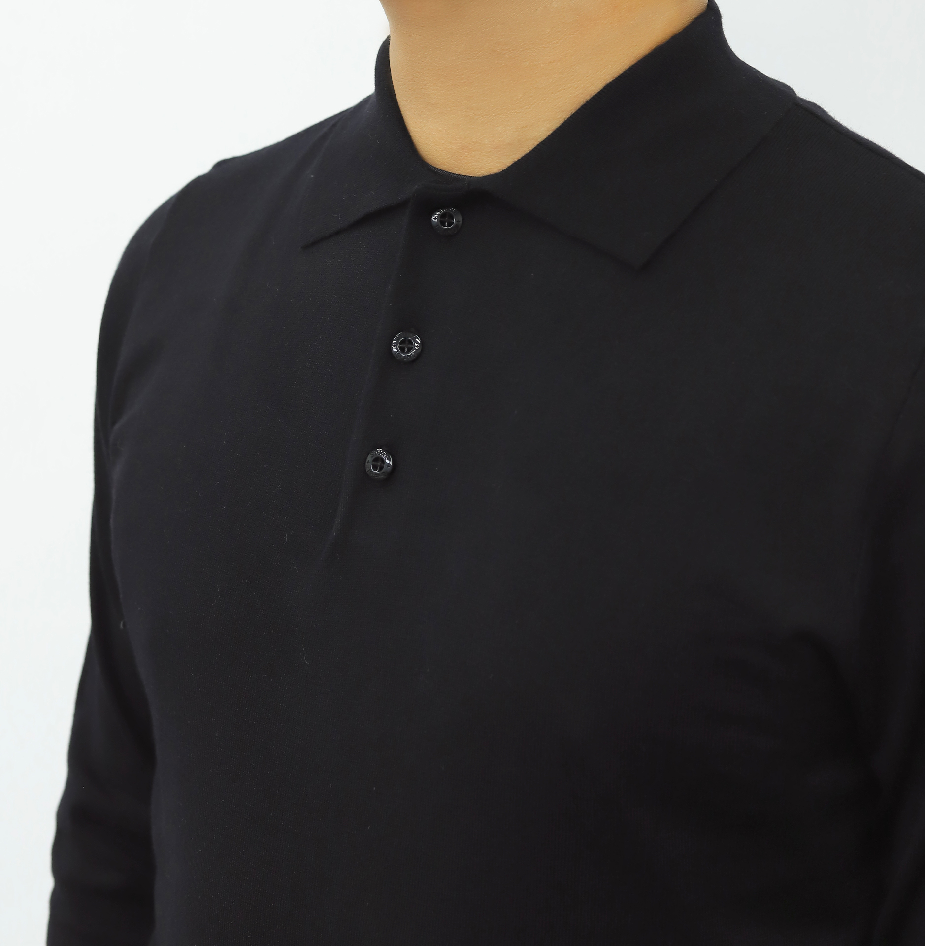 石头岛Polo毛衫 黑色