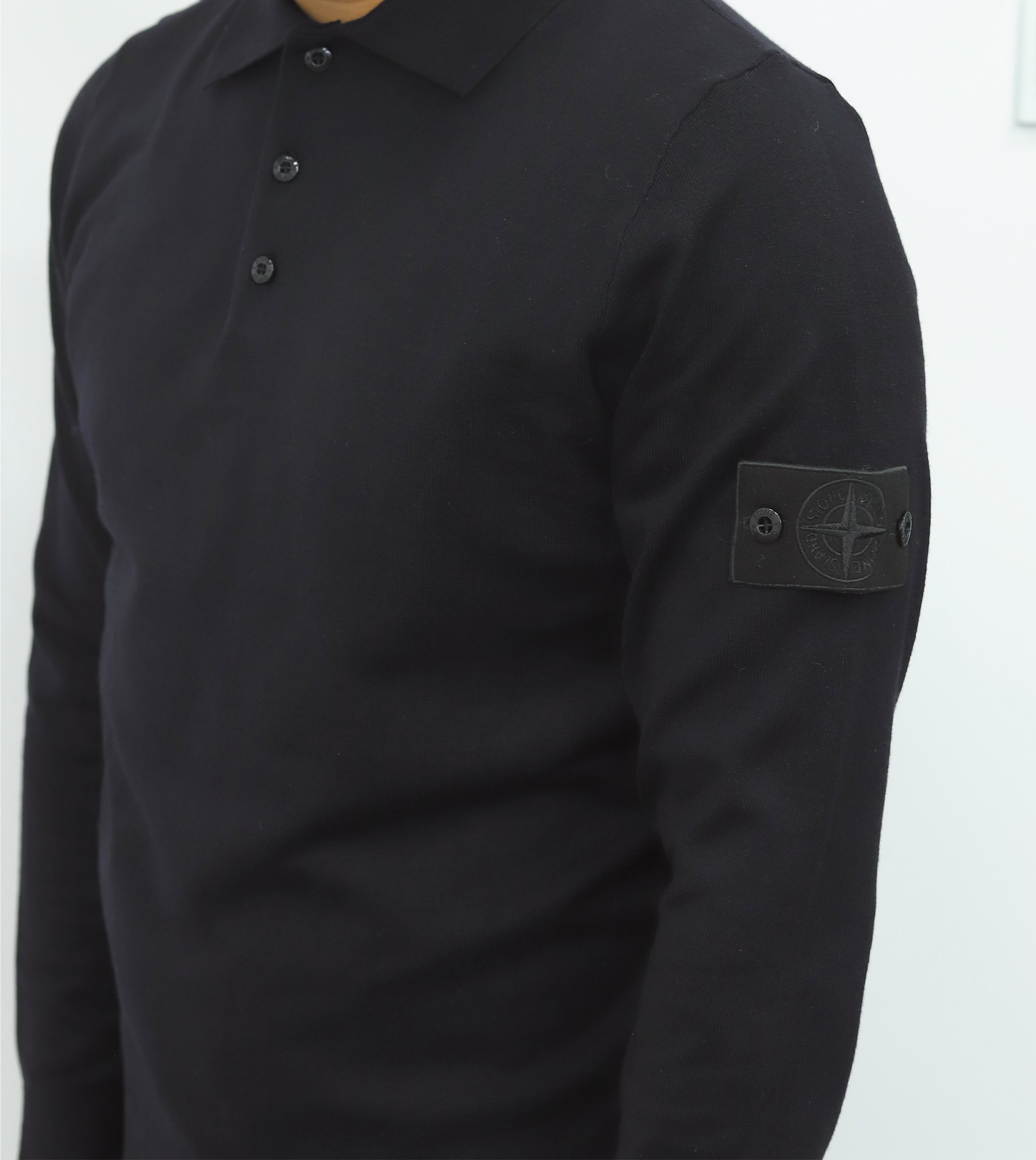 石头岛Polo毛衫 黑色