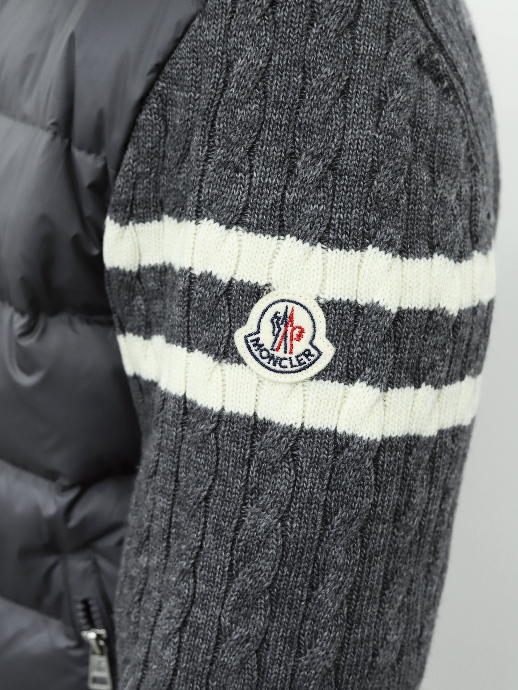 Mon Padded Corduroy Cardigan grey【150G goose down】