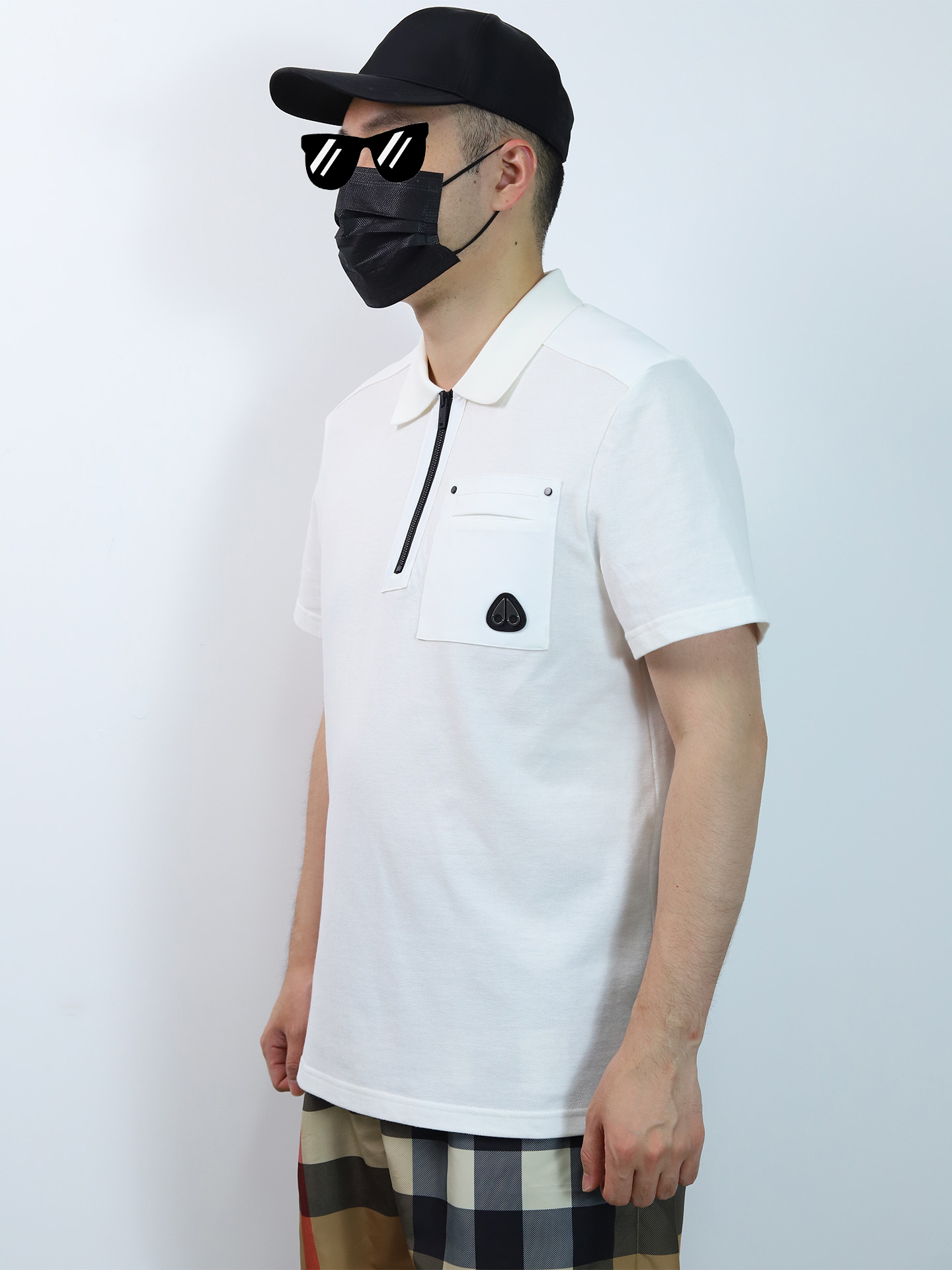 MOOSE KNUCKLE zip polo