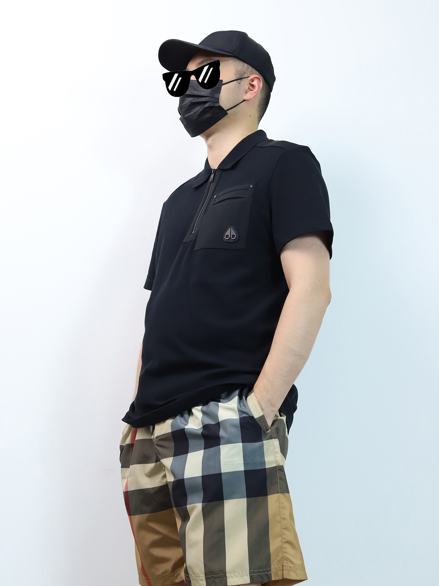 MOOSE KNUCKLE zip polo