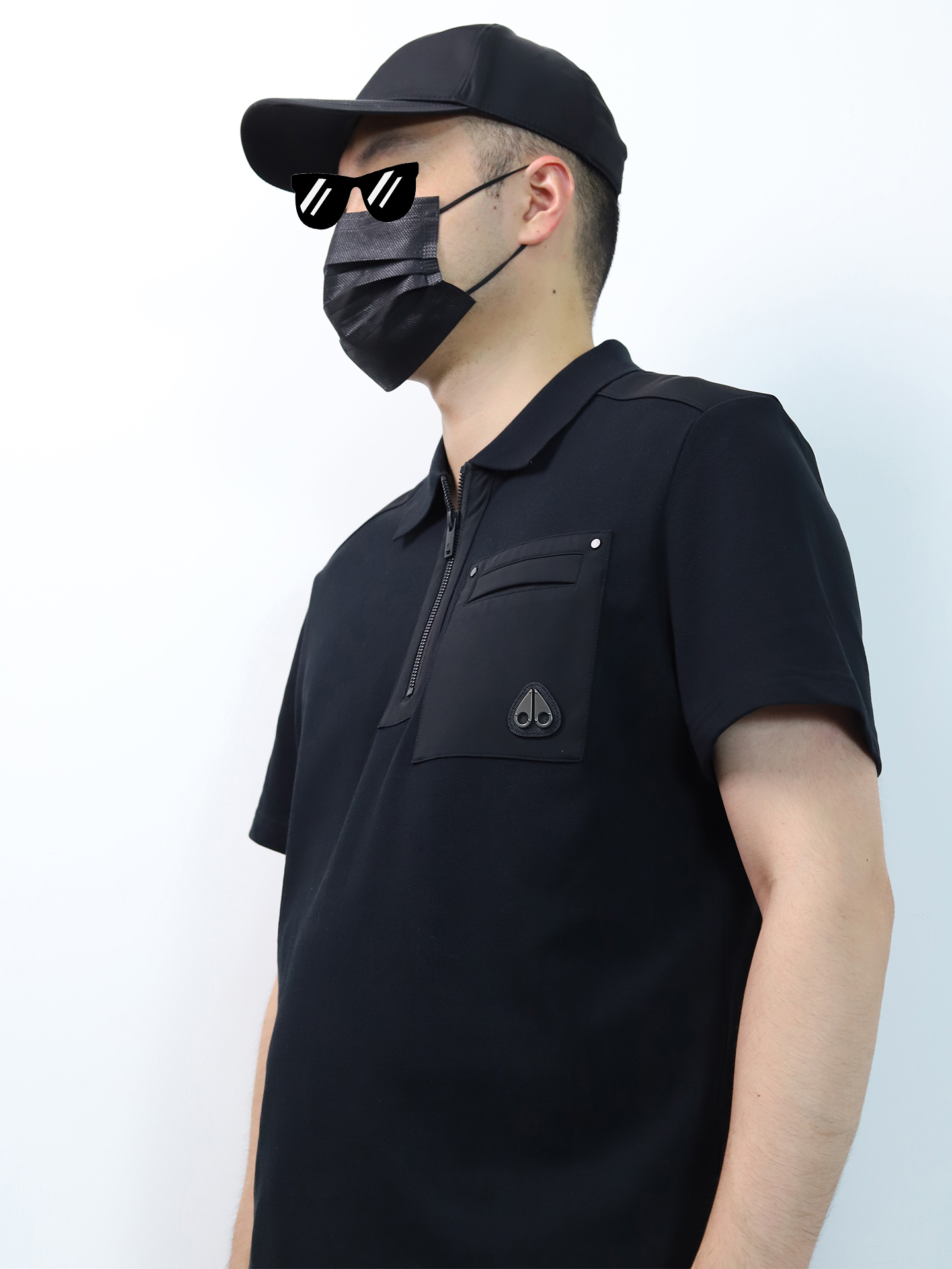 MOOSE KNUCKLE zip polo