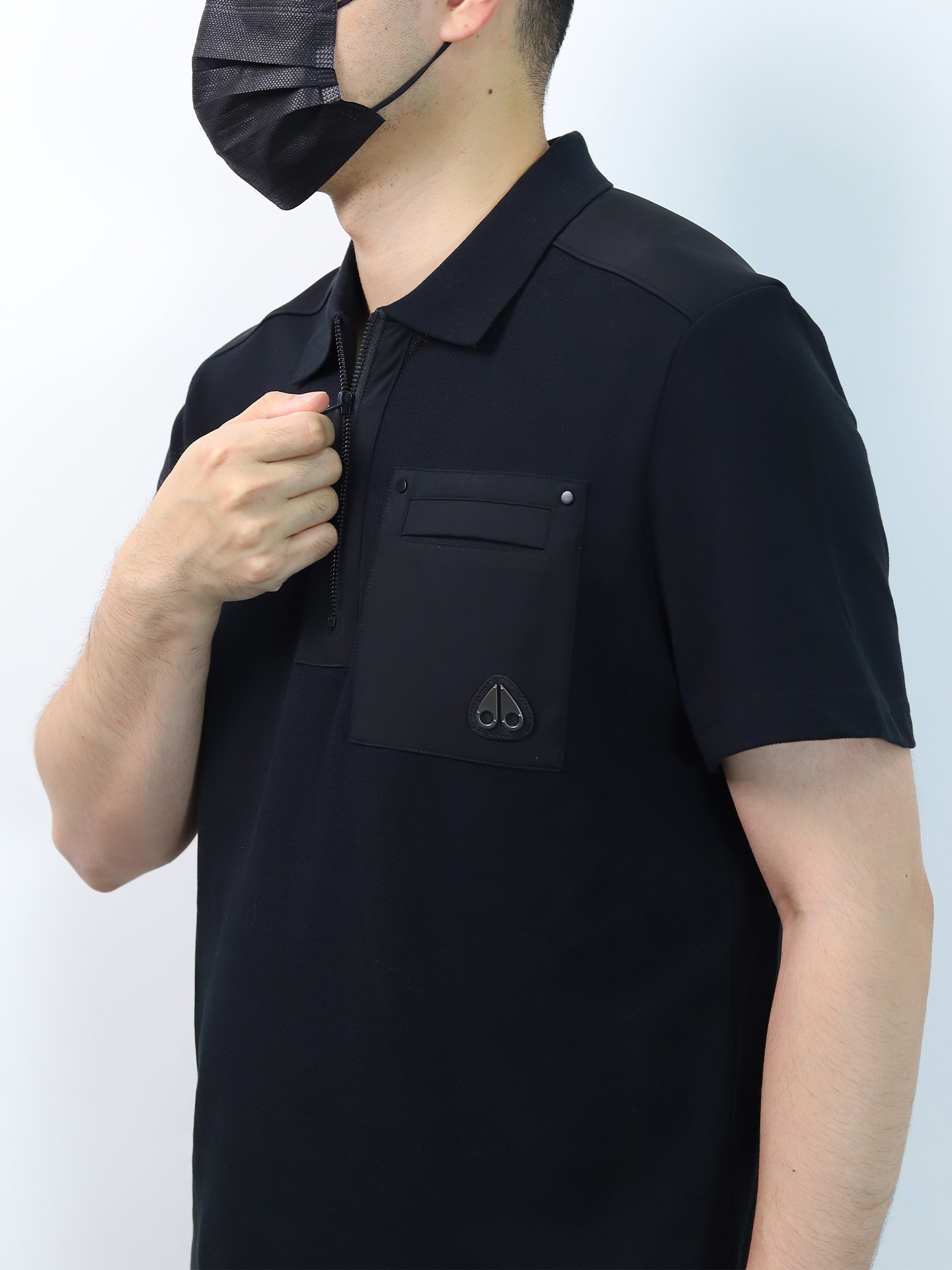 MOOSE KNUCKLE zip polo