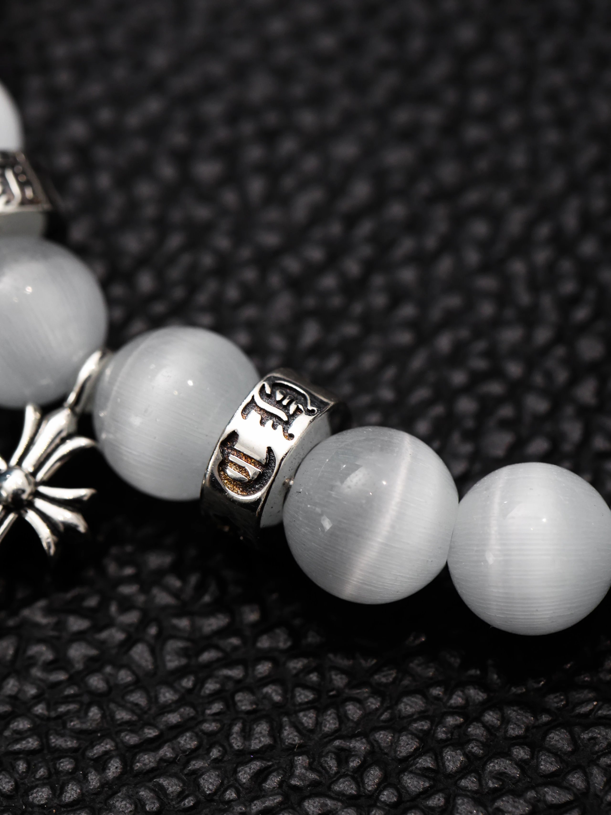 Item ID 8374 Chrome-Hearts- Crow heart - Classic - opal bracelet - Sterling Silver