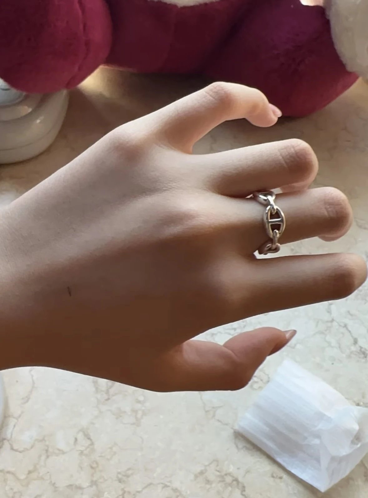 Item ID 8367 -Chaine-d'Ancre-Enchainee- ring -925 pure silver -925 silver - ring
