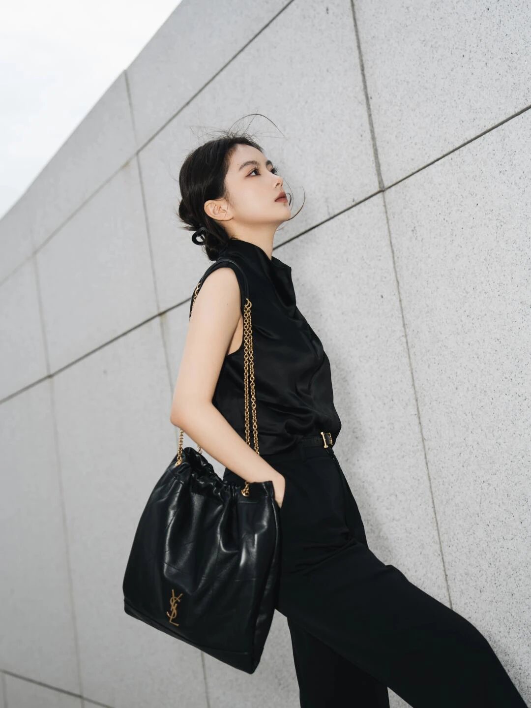 Item ID 8511 Tevs-Saint-Laurent-YSL-Jamie-4_3- lambskin tote bag - Large garbage ba