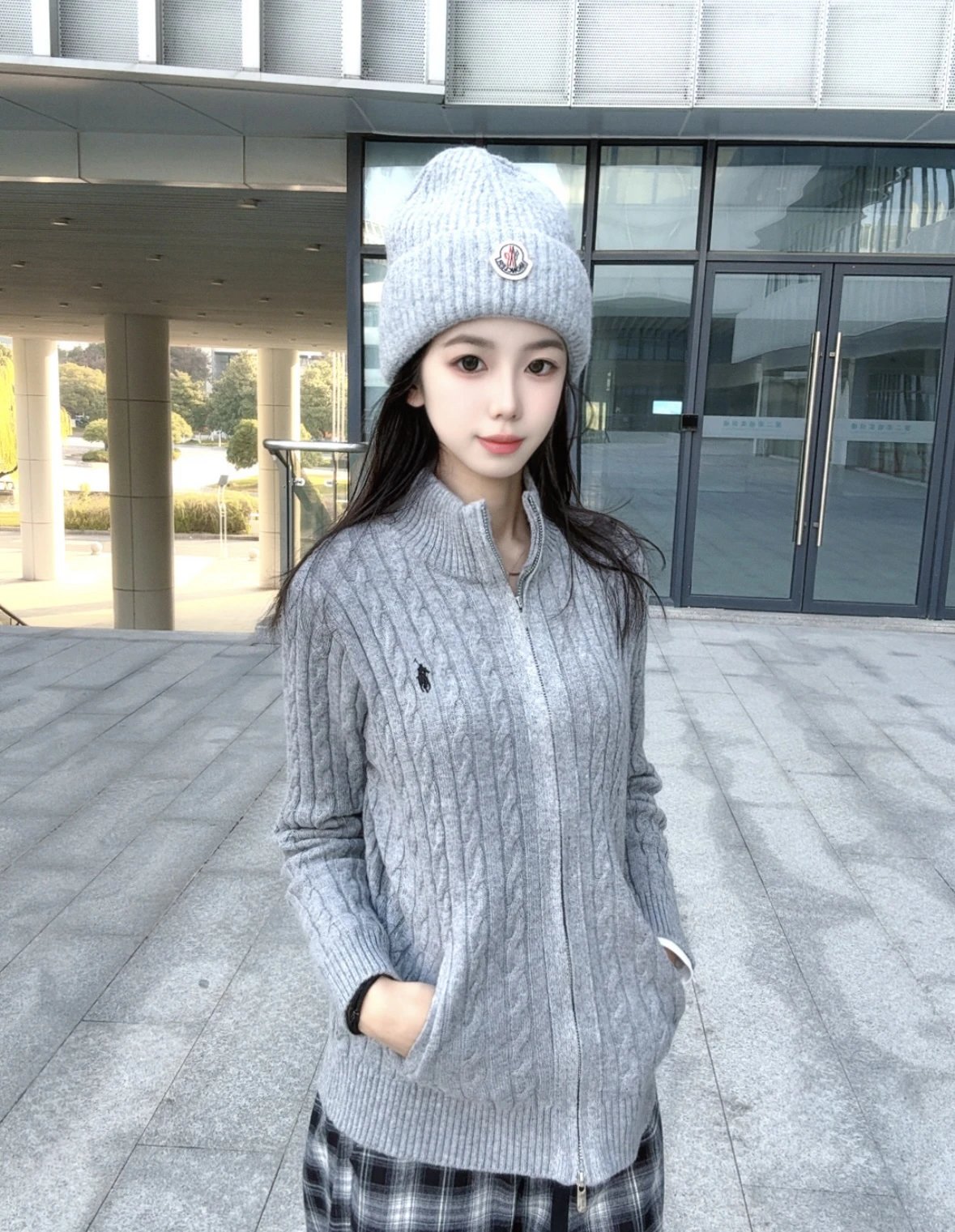 Item ID 8055 Ralph Zipper Coat _Fixed Weaving Twisted Flower_ SS23 Solid Color Zipp