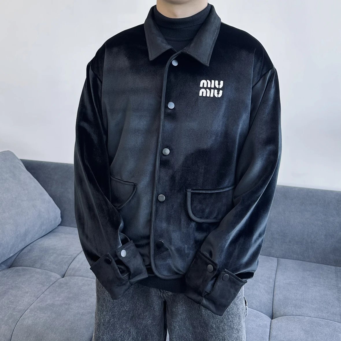 Item ID 8040 M1uMiu Miu-2024SS - High fashion show style - Velvet suede patchwork j