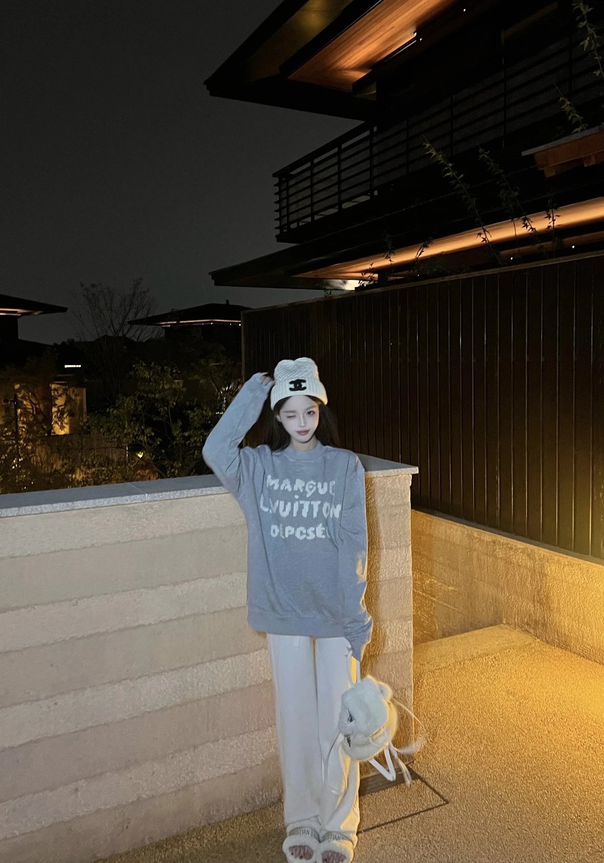 Item ID 8092 SS26“ Milan woven embroidery ” Round neck long sweatshirt with embroid