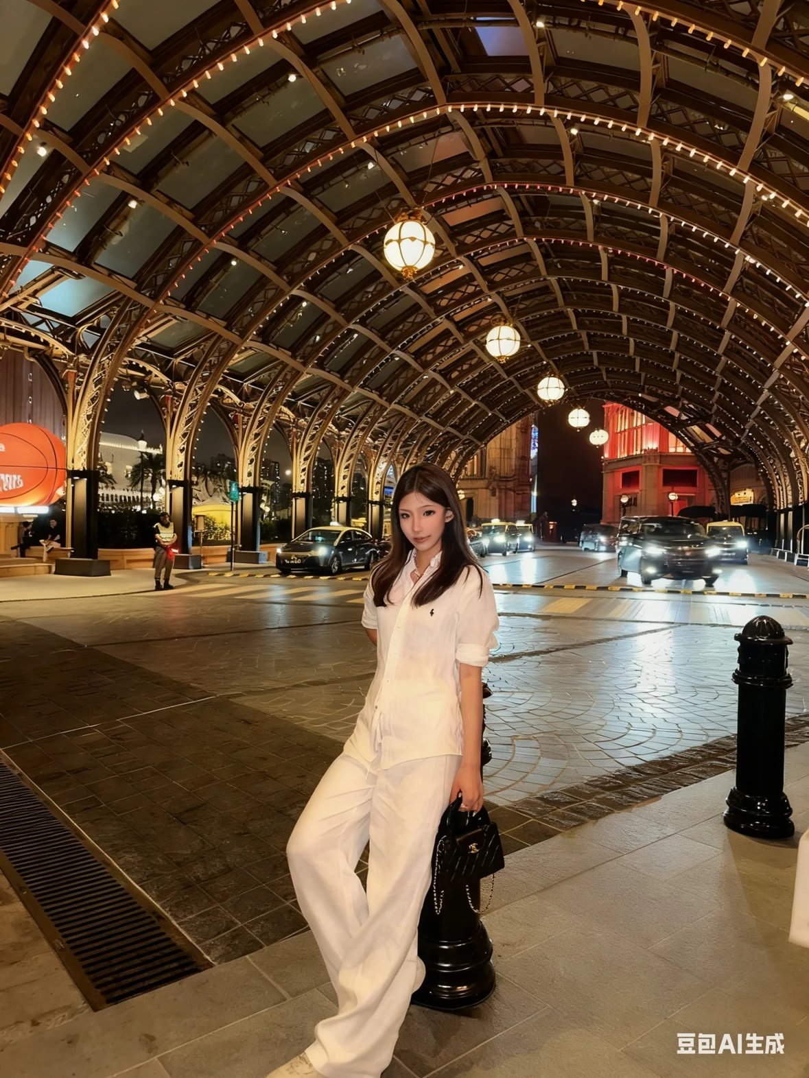 Item ID 8224 Ralph SS25 pony logo embroidered long sleeved cotton linen shirt - bla