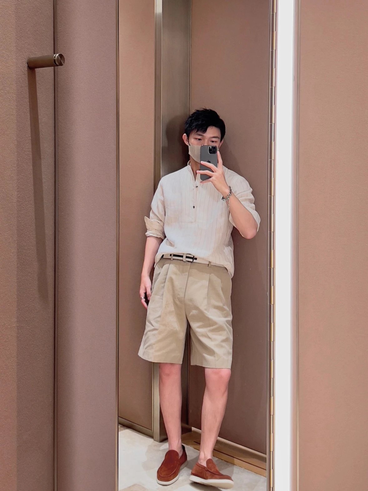 Item ID 8240 LP linen casual shorts -“ Efficient heat dissipation ”14 Worsted linen