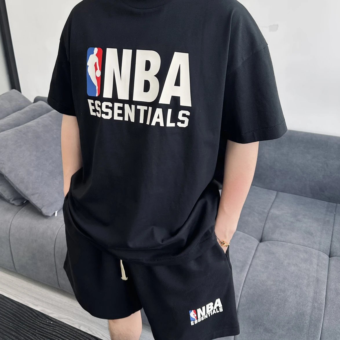 Item ID 8309 Fear-of-God-Ess double line -2024fw-NBA Joint series - Silicone heat t