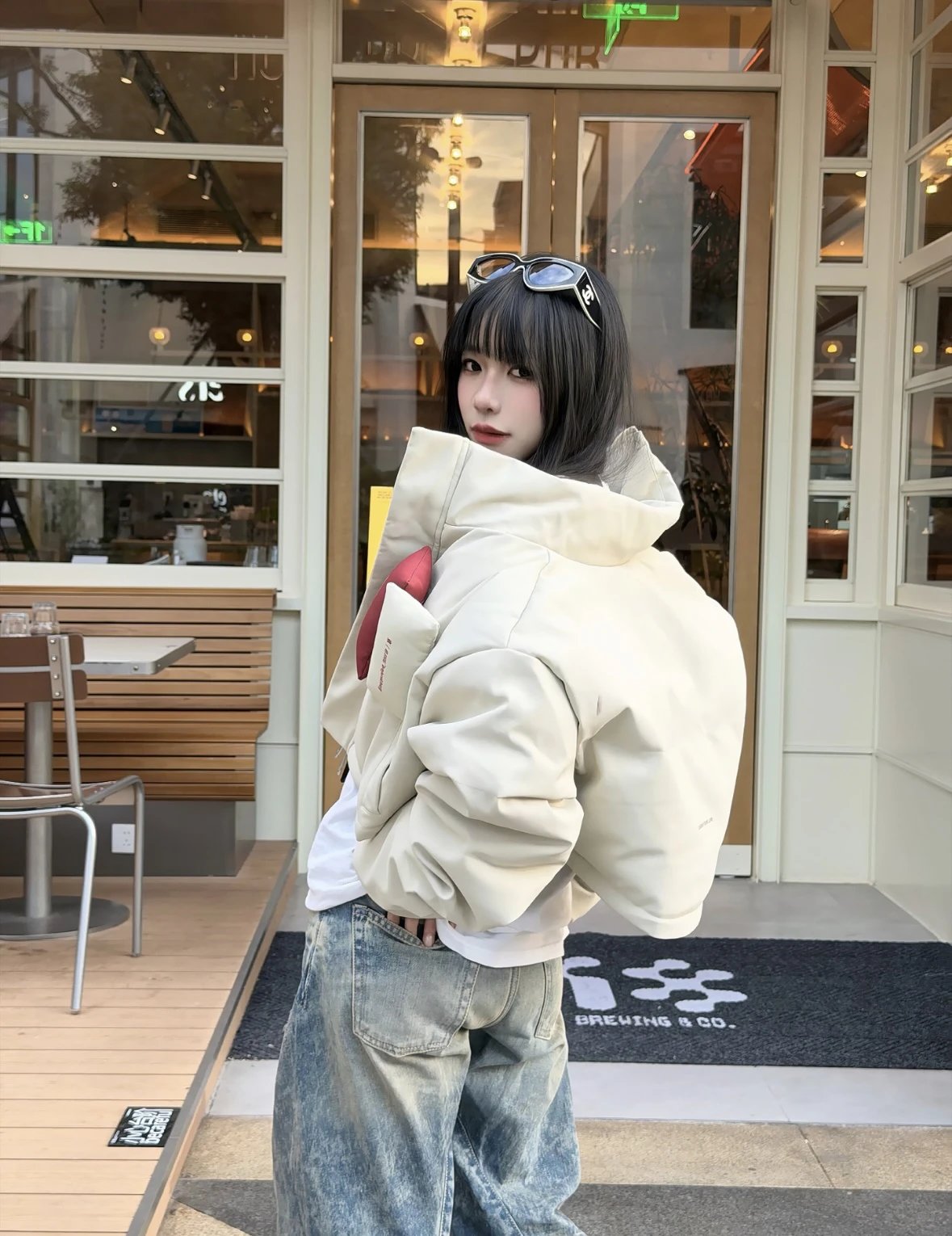 Item ID 8337 Acne Studios-FW252006m _Heavy duty Washed_ Loose Low Waist Wide Leg Cu