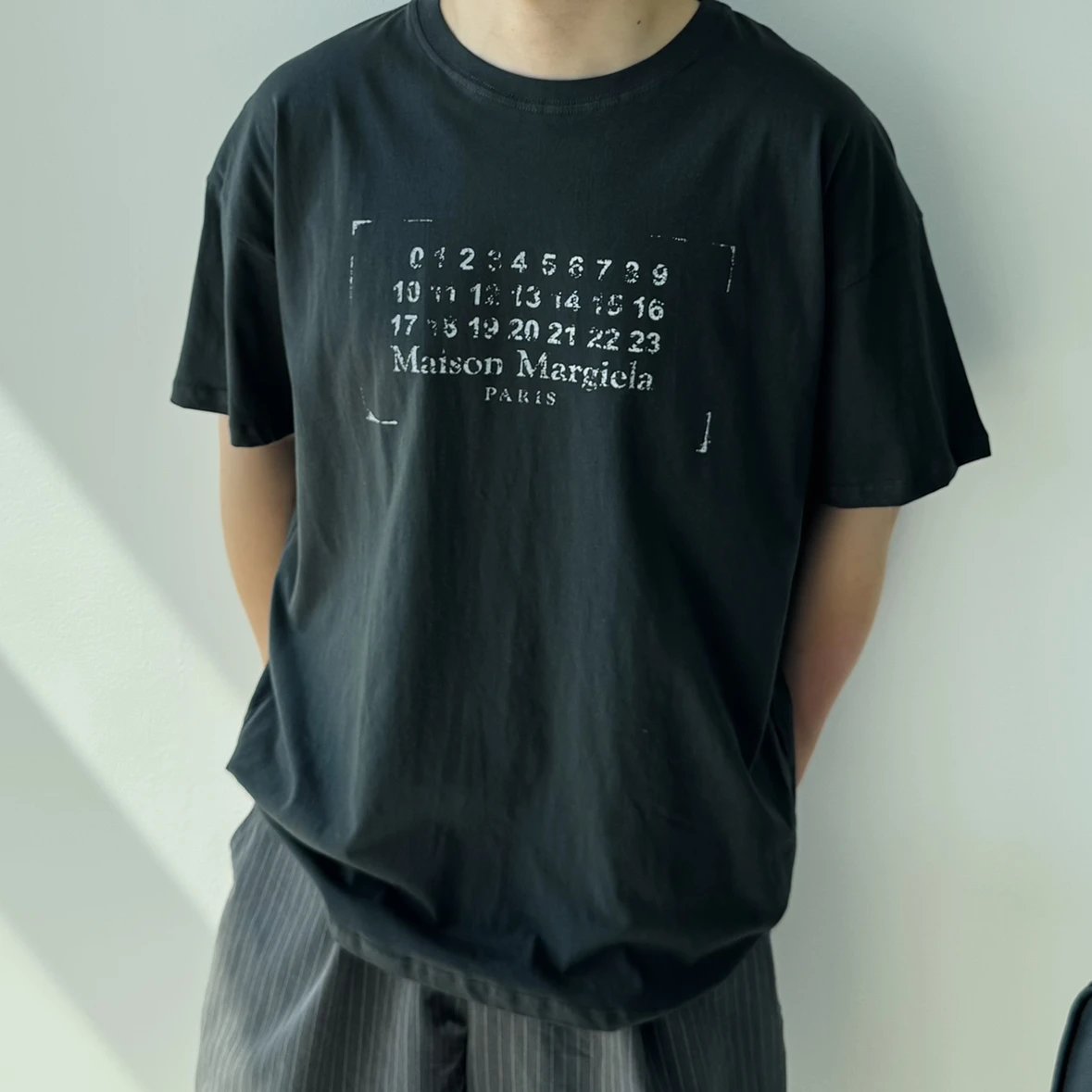 Item ID 8324 Ma1son-Margiela -2022ss-mm6- Blurred Box Calendar Printed Short Sleeve