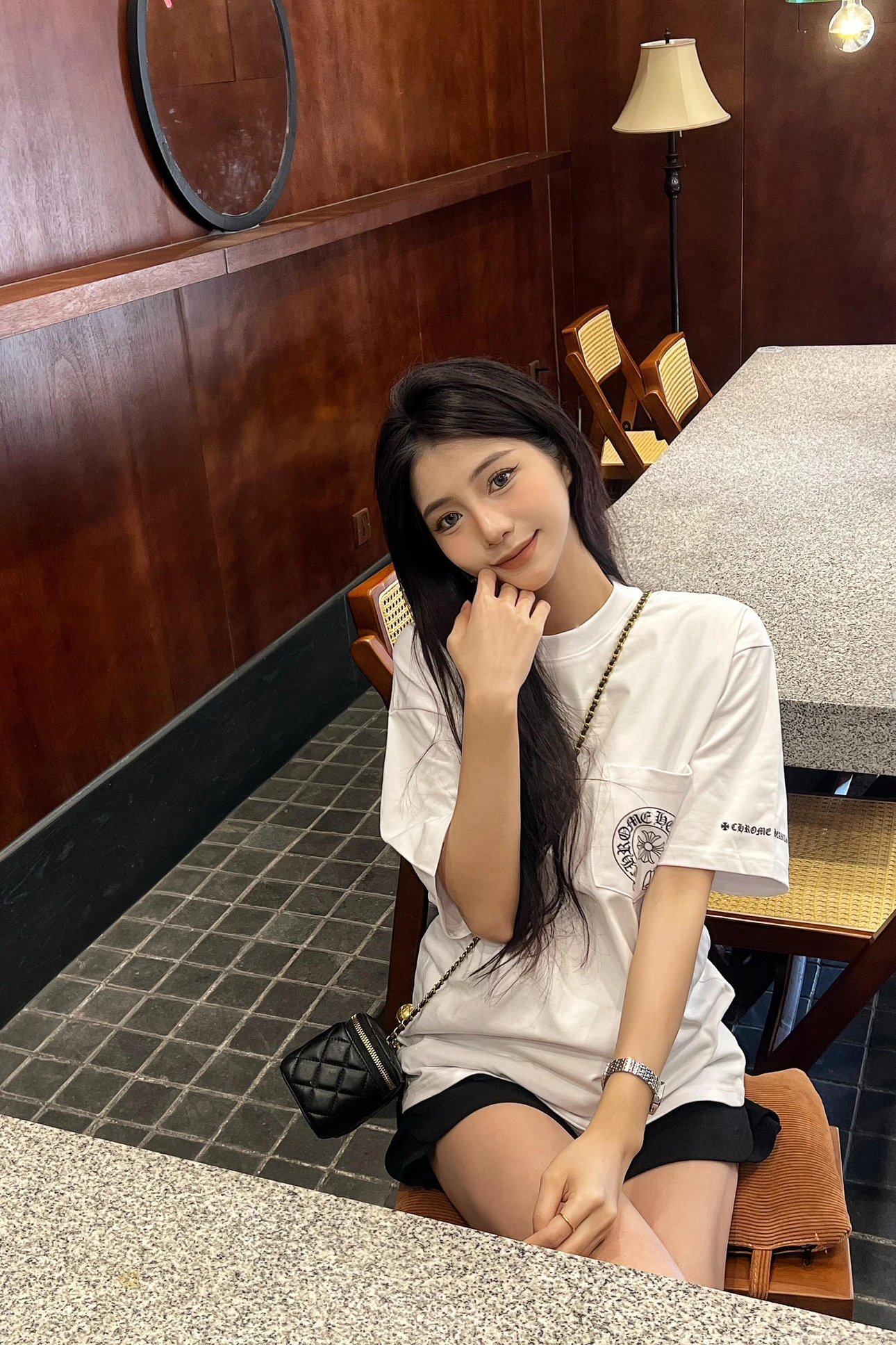 Item ID 8304 Chrome-Hearts- Crow heart -2020ss- Classic big horseshoe print short s