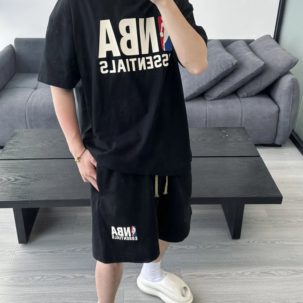 Item ID 8309 Fear-of-God-Ess double line -2024fw-NBA Joint series - Silicone heat t