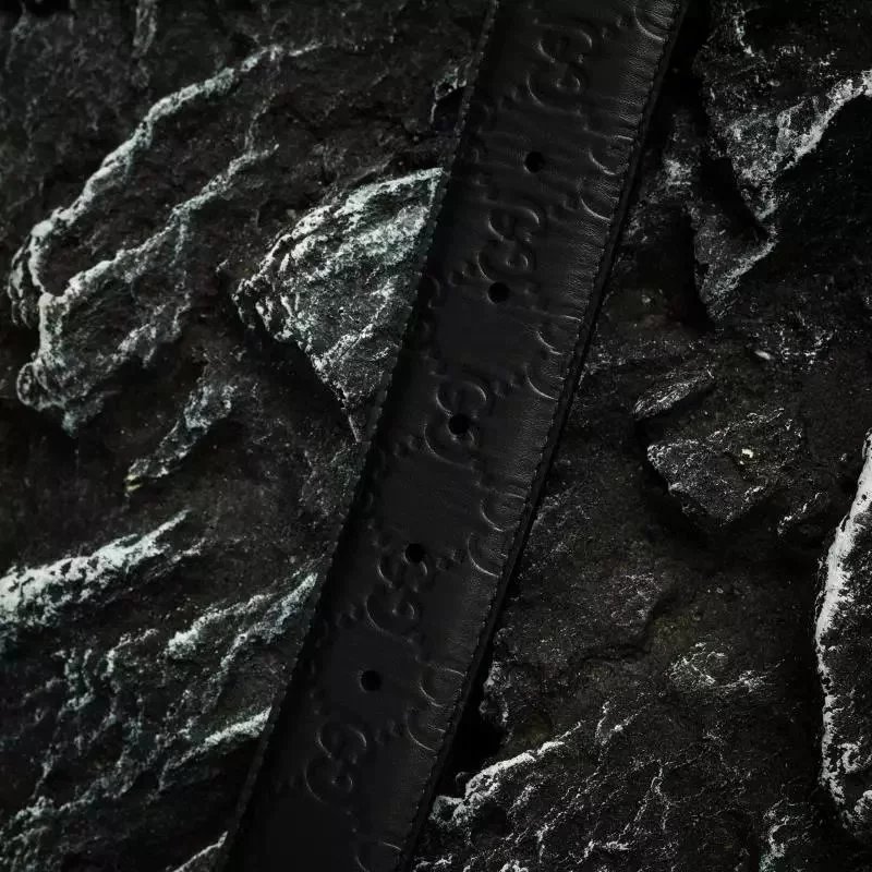 Item ID 8396 GUC belt - pair G logo logo belt - Classic old flower embossed black b