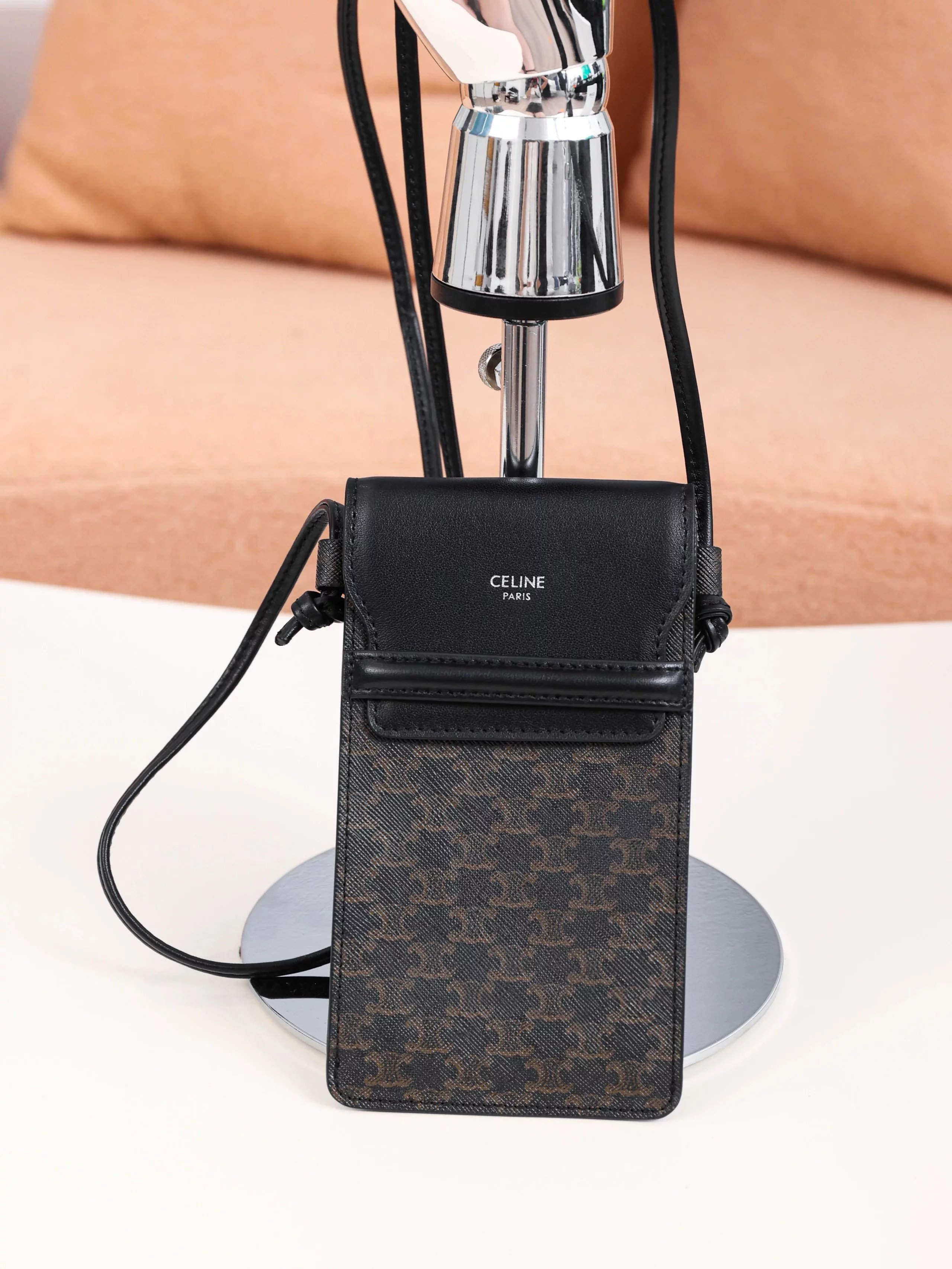 Item ID 8454 Celine-2022s-Celin-mini phone bag - Triumphal Arch printed vintage pho