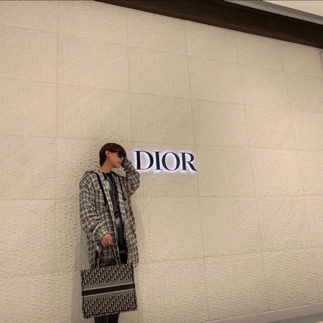 Item ID 8476 Full printed Jacquard Dior - Old Flower Series - Jacquard Tote Bag - L