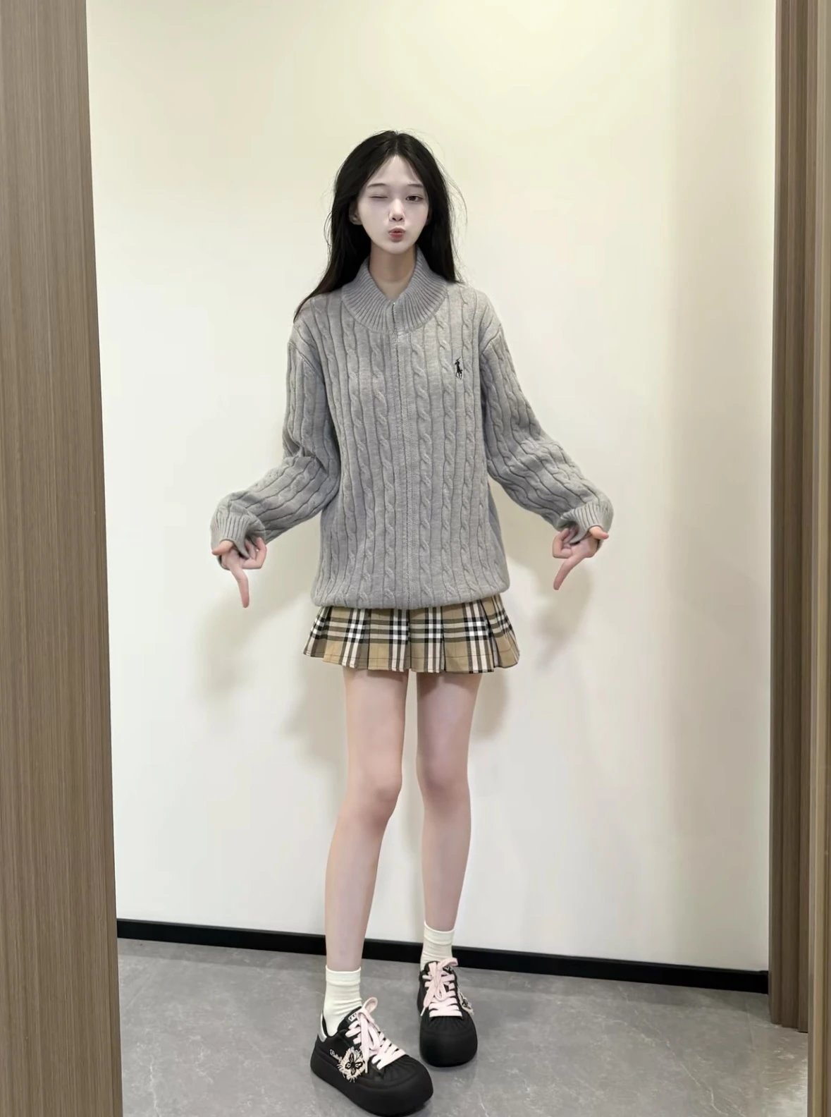 Item ID 8055 Ralph Zipper Coat _Fixed Weaving Twisted Flower_ SS23 Solid Color Zipp