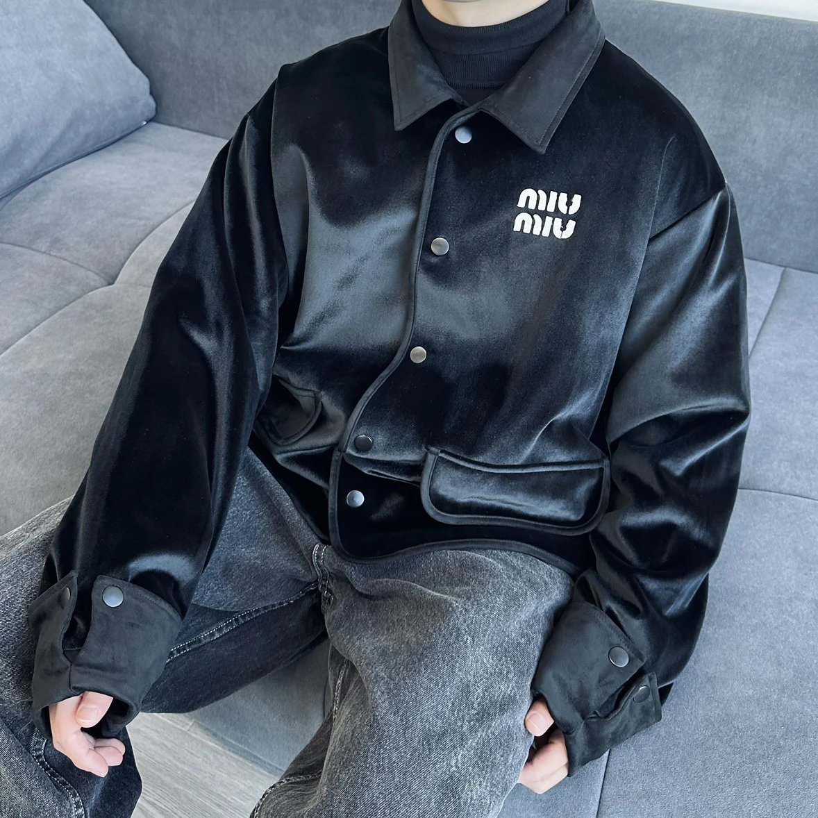 Item ID 8040 M1uMiu Miu-2024SS - High fashion show style - Velvet suede patchwork j