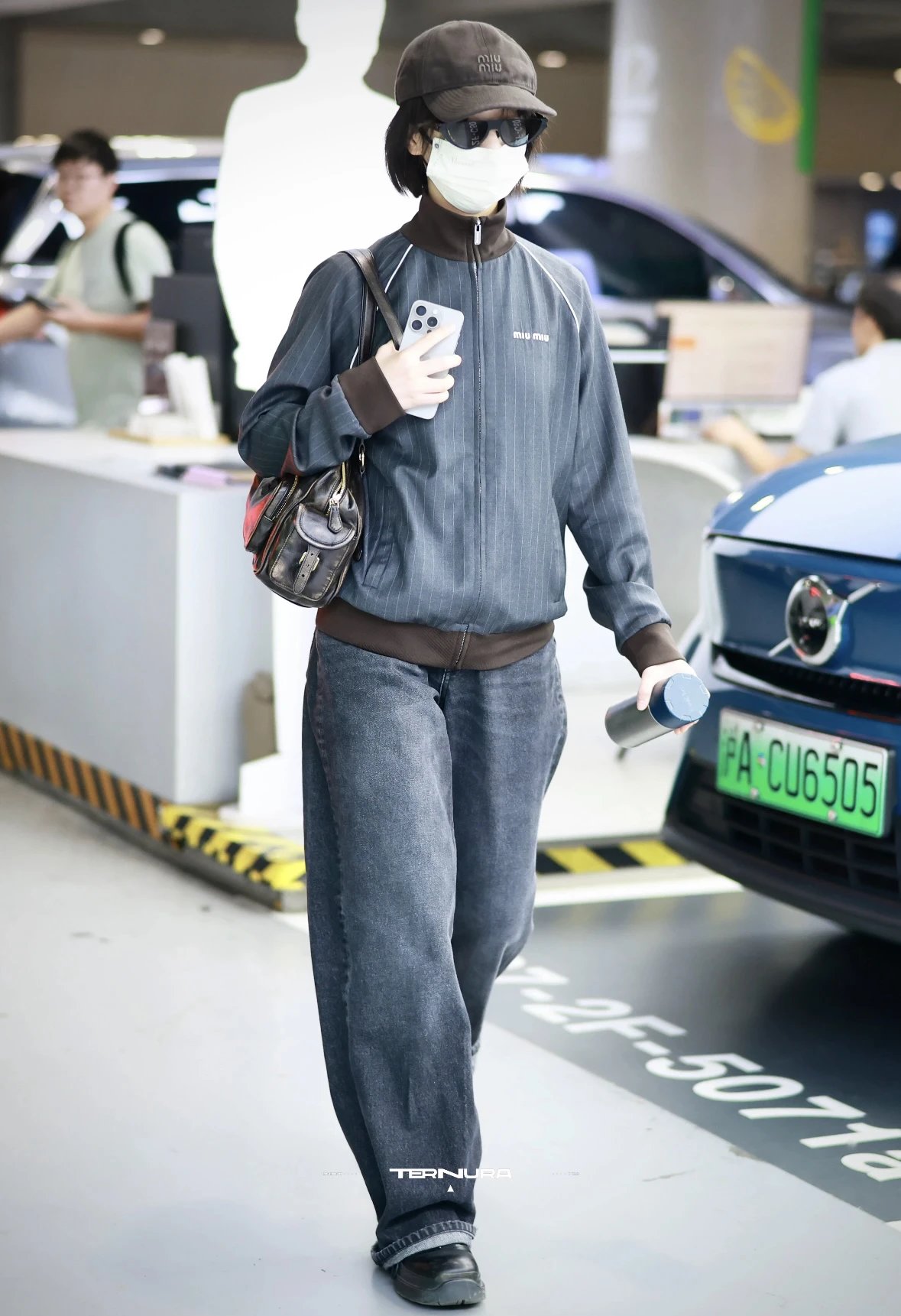 Item ID 8045 Miu Miu “100% cotton wool ”FW25 Qixi series striped zipper stand colla