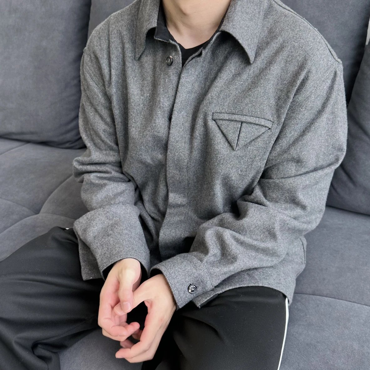 Item ID 8020 Botteg@-Venet @-BV-2024SS - Knitted Wool Jacket - Triangle Pocket Desi