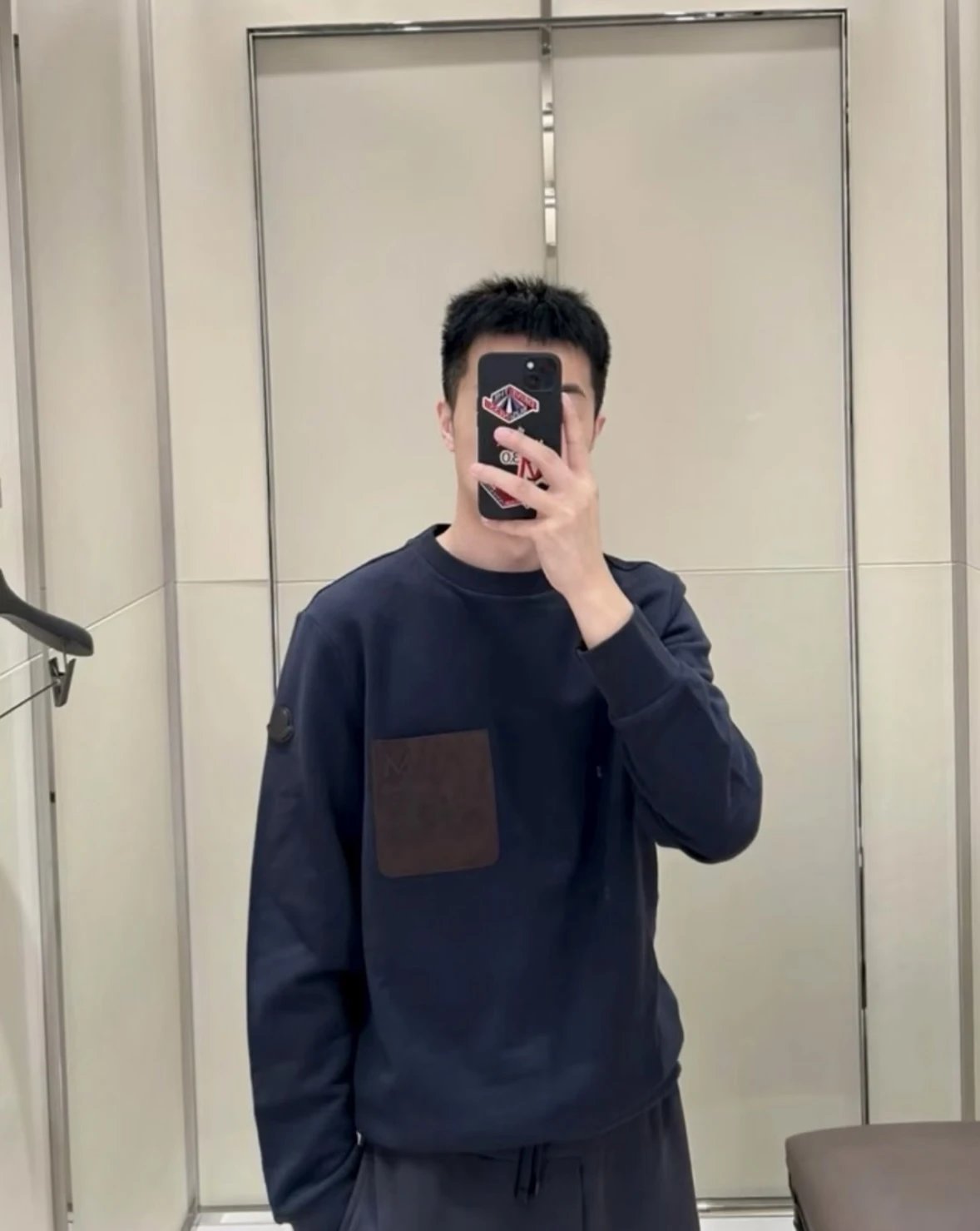 Item ID 8087 Monc1er round neck fleece sweatshirt “ Exclusive customized side marki