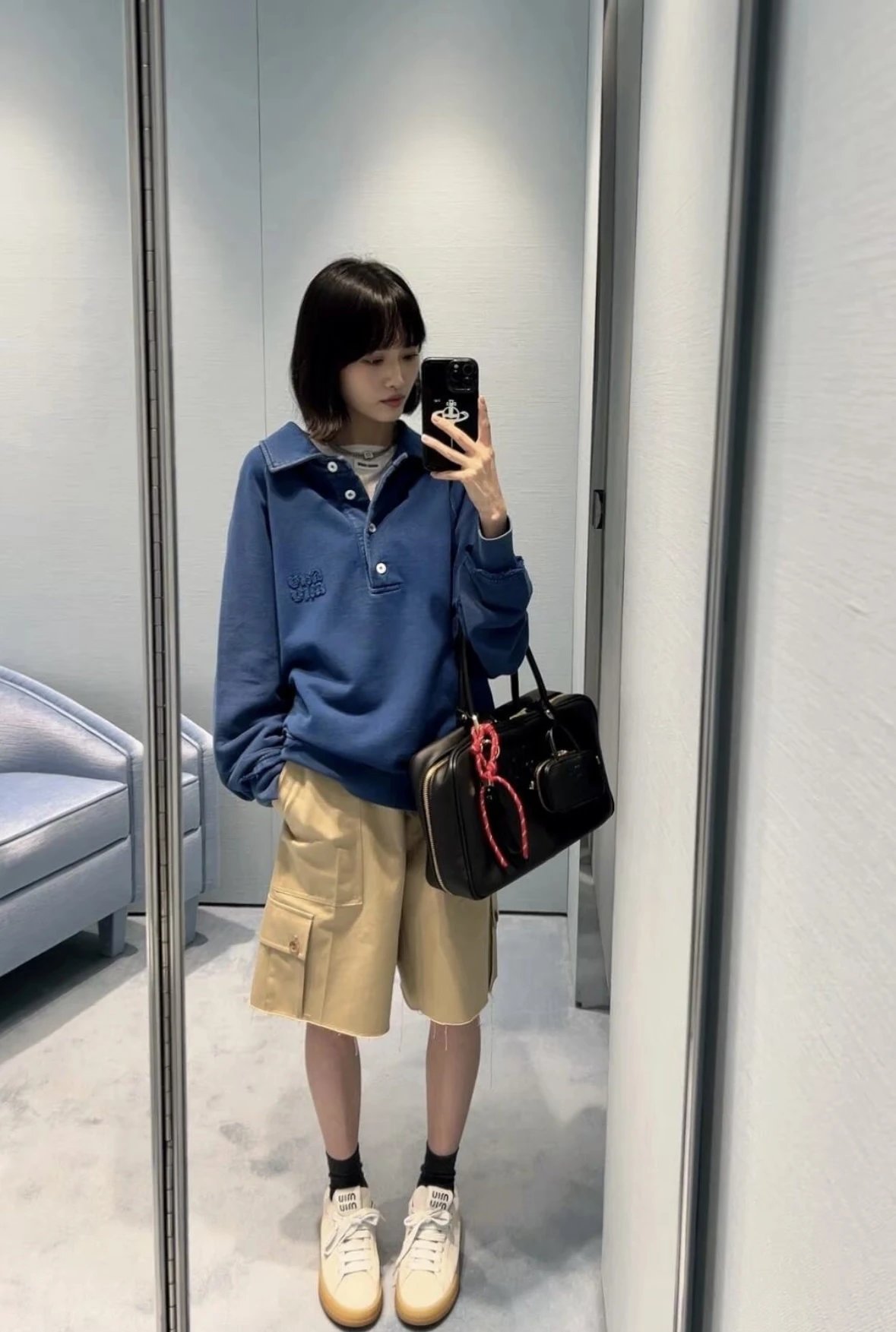 Item ID 8086 M1UM1U Miu Miu SS24“ Heavy industrial washing ” solid color letters Lo