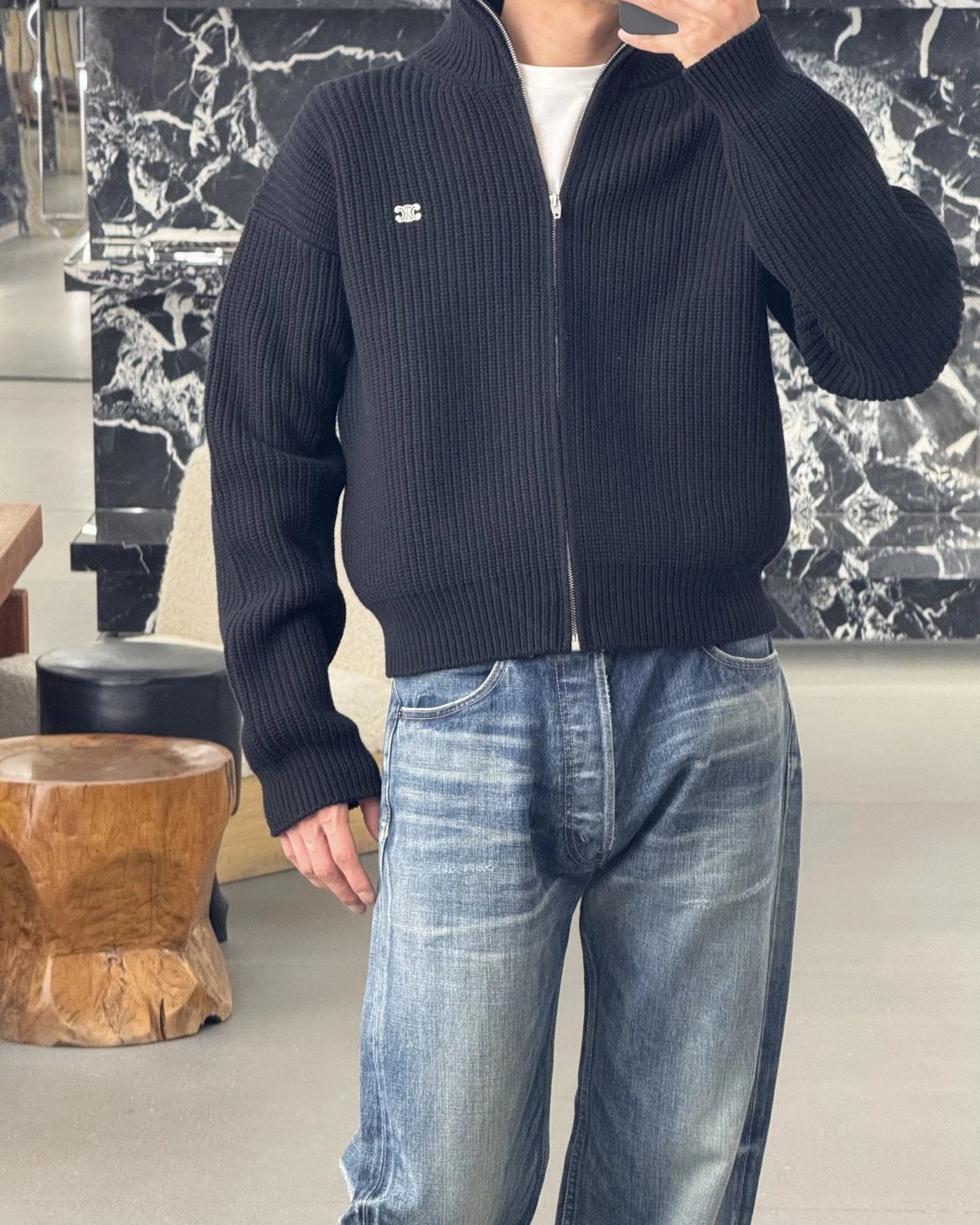 Item ID 8255 CEL1NE- ribbing “ wool blend ” turtleneck long sleeve sweater - Same s