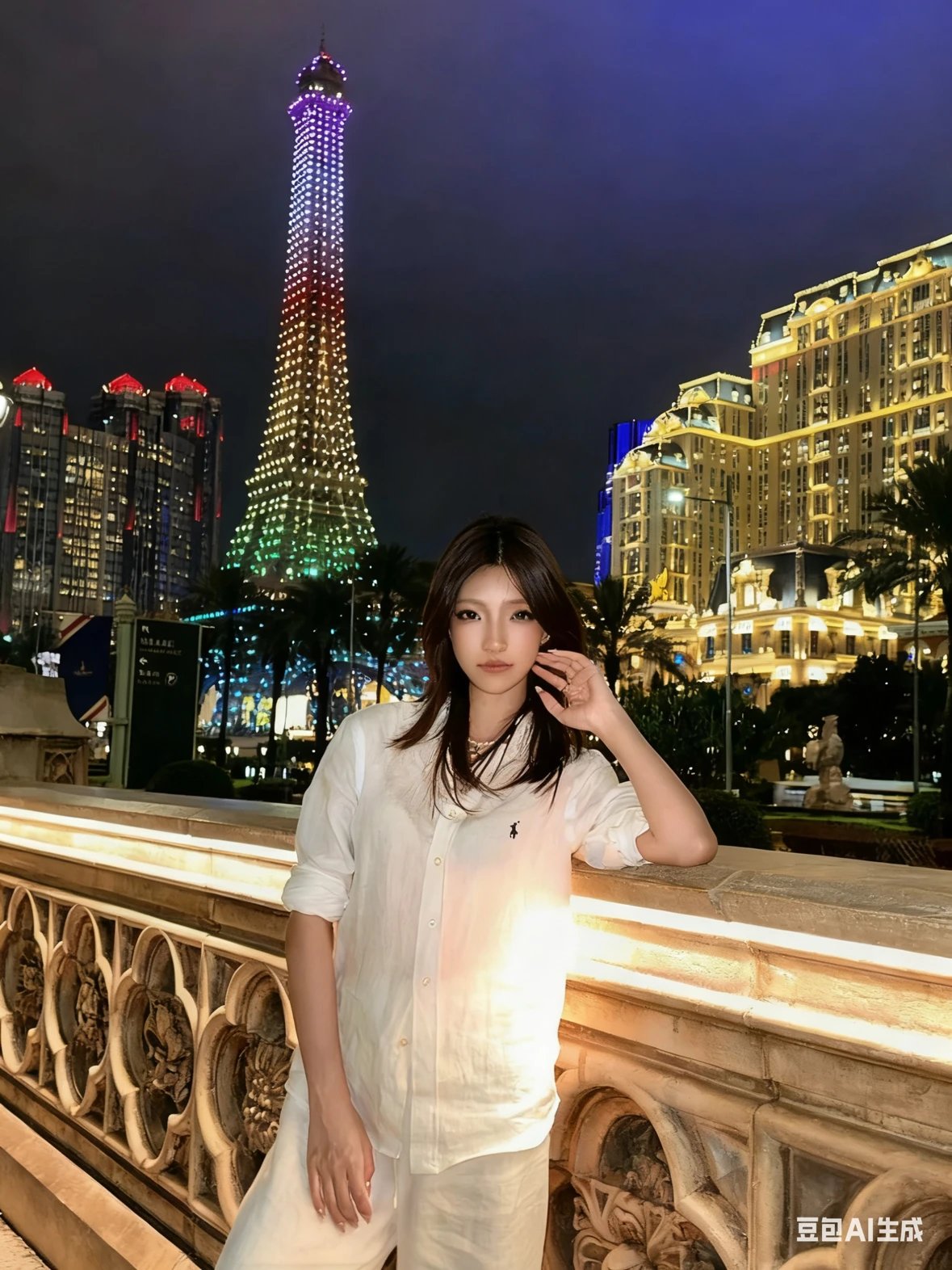 Item ID 8224 Ralph SS25 pony logo embroidered long sleeved cotton linen shirt - bla