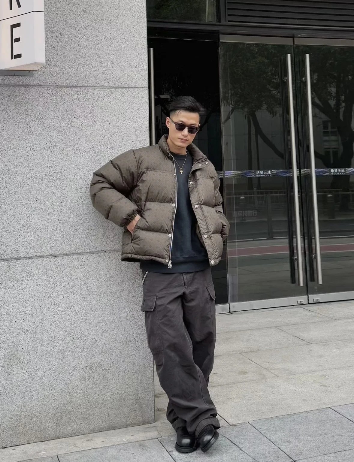 Item ID 8110 Crow heart CH full print logo“90 white duck down ”“ Exclusive distress